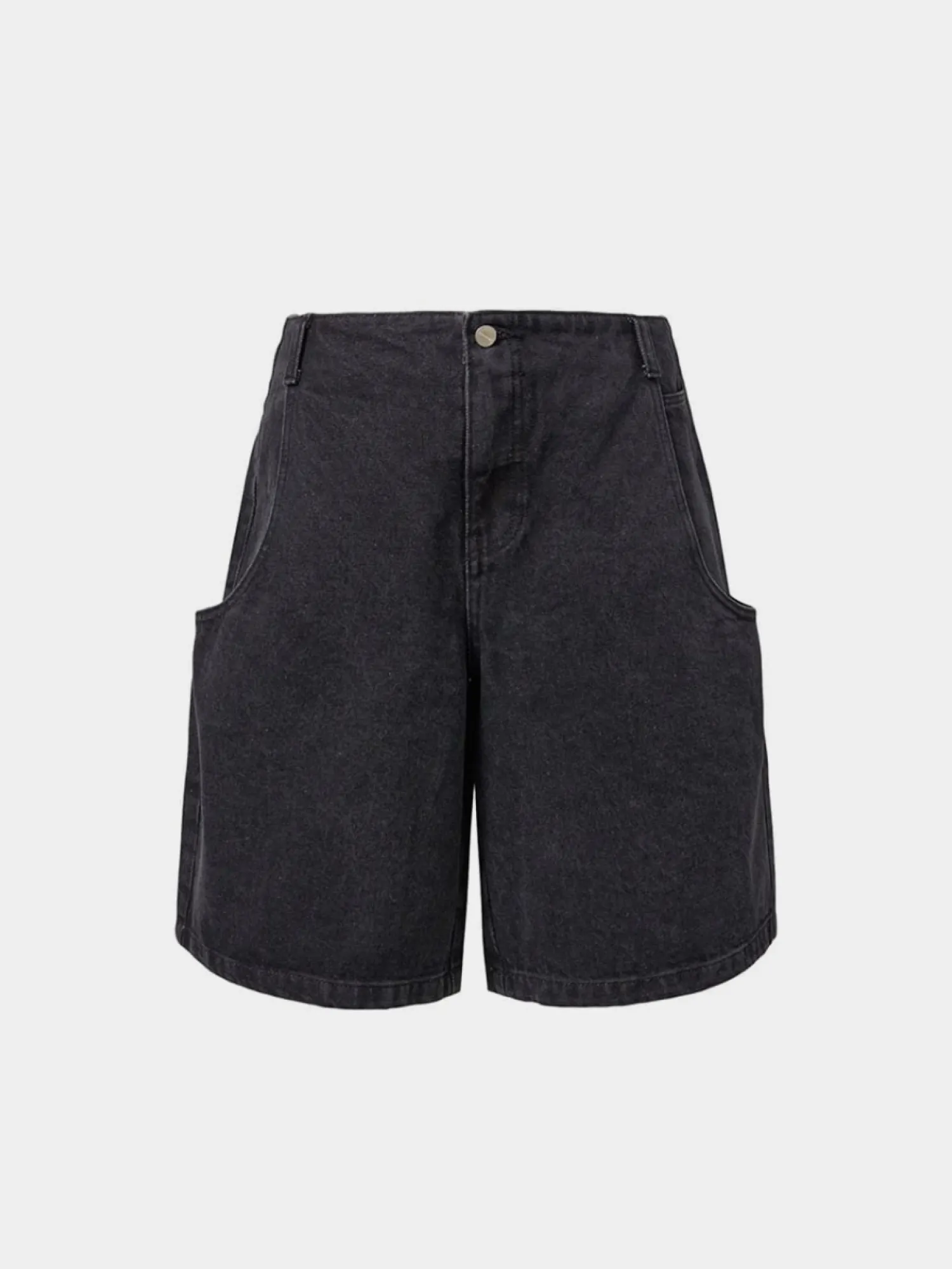 Шорты AMOMENTO Cut-Out Pocket Denim Black