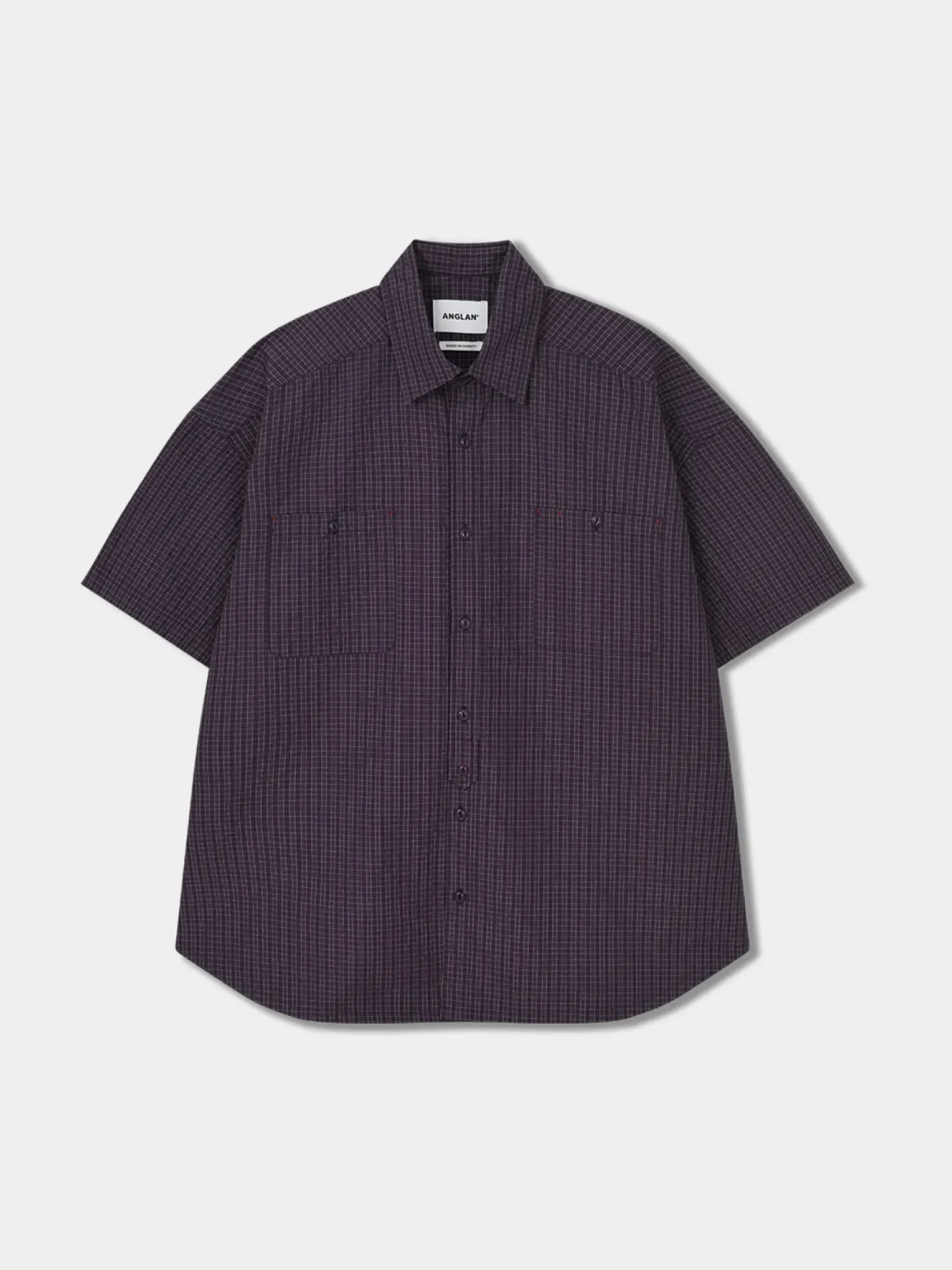 Рубашка ANGLAN Huge Check Work Shirt Purple