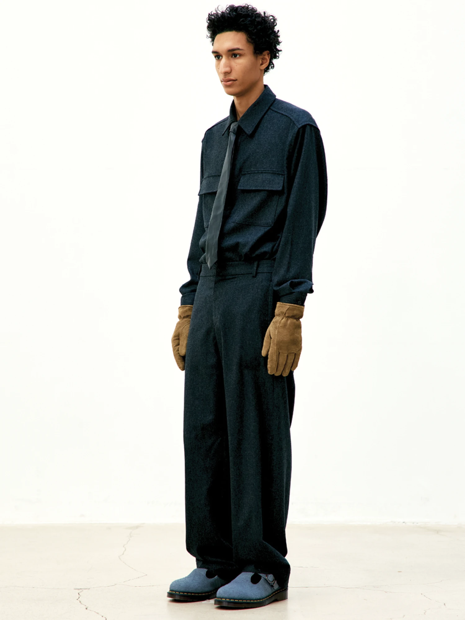 Брюки COOR Wool Blend Easy Slacks Charcoal Grey