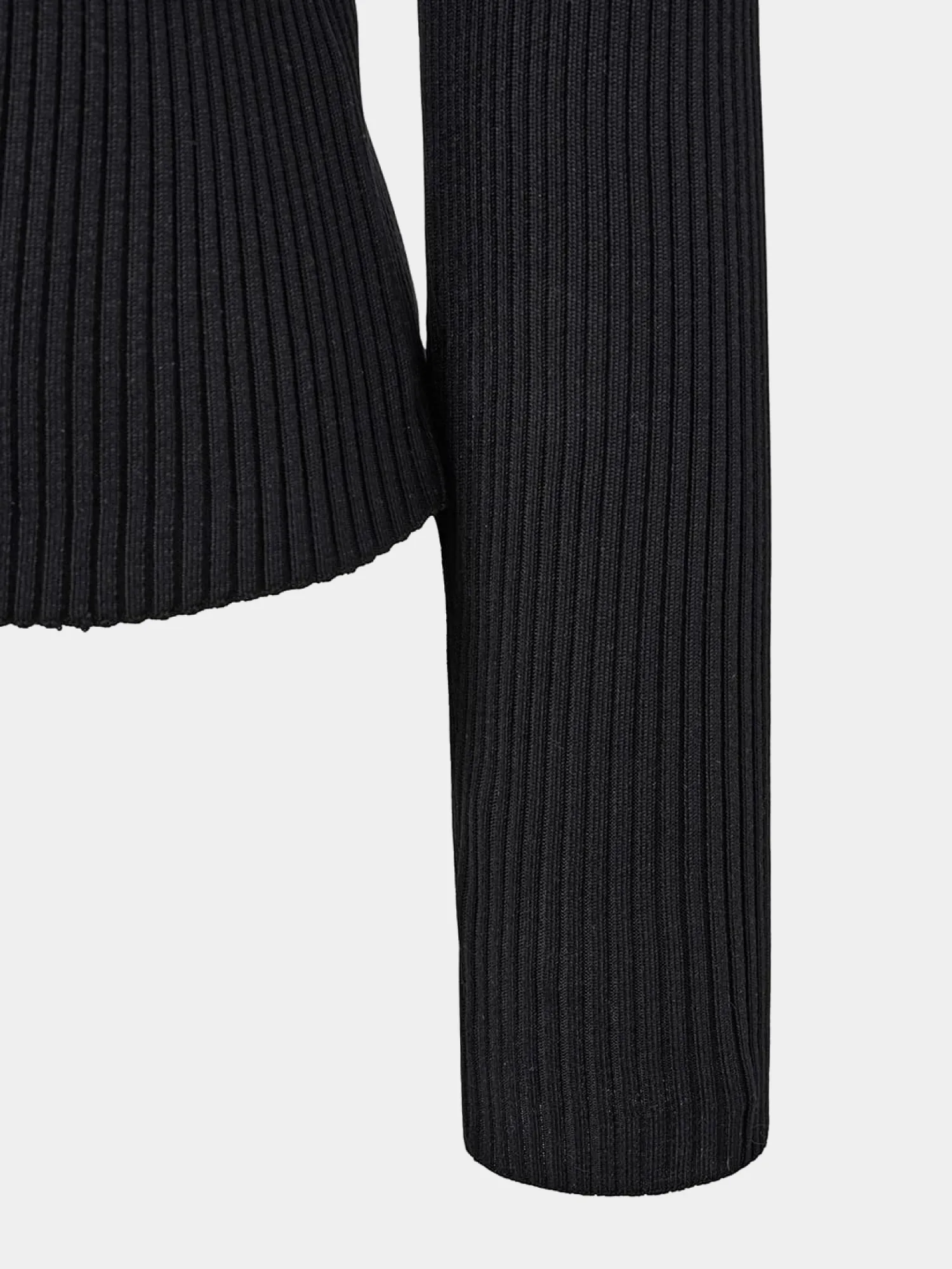 Женский кардиган AMOMENTO Ribbed Mock Neck Black