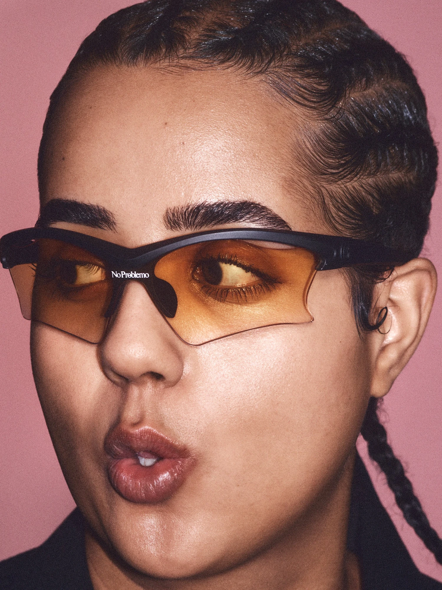 Очки NO PROBLEMO x LE SPECS Pluto Matte Black/Amber Grad