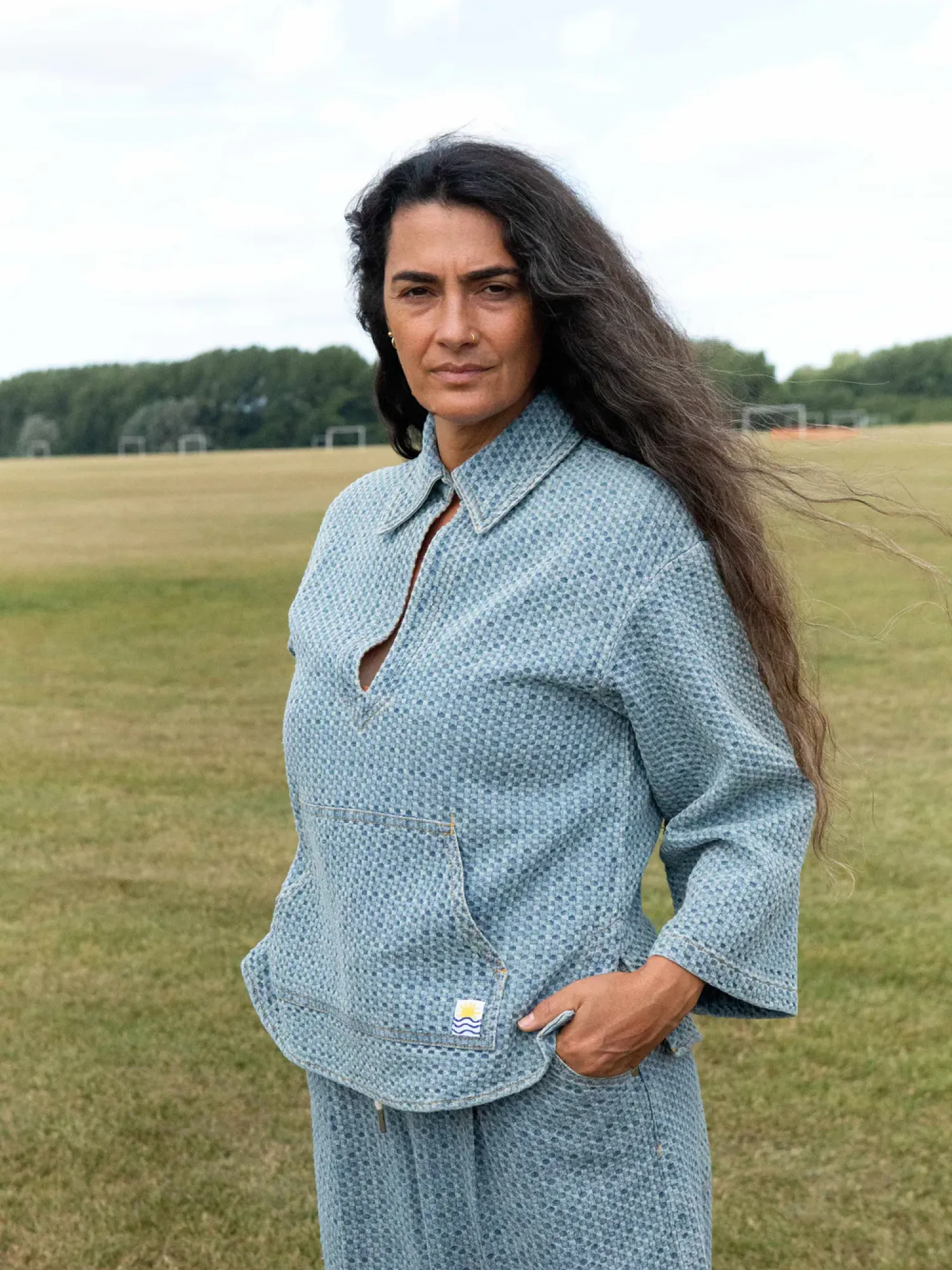 Женская рубашка LF Markey Jasper Tunic Sky Seersucker