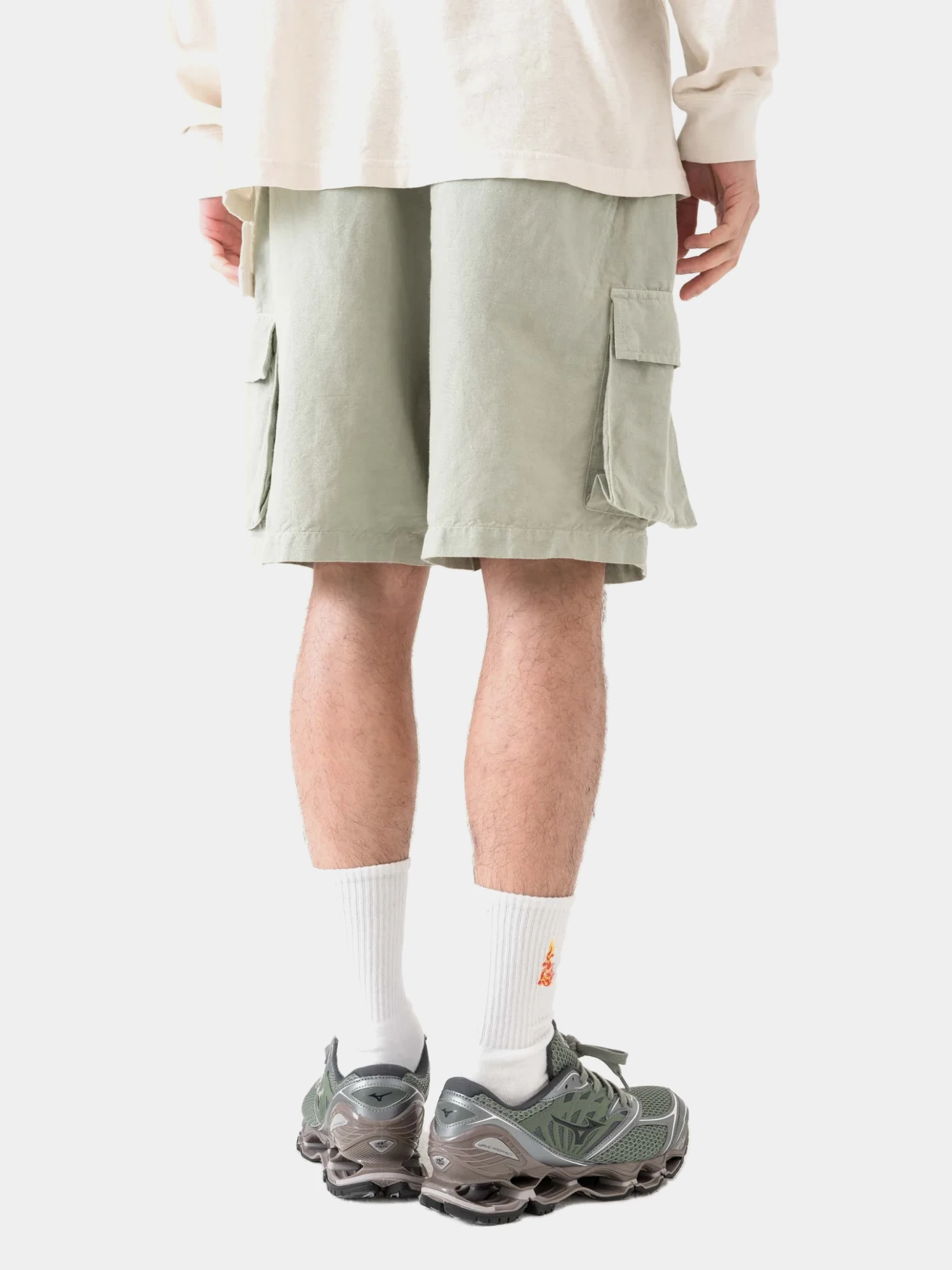 Шорты MAHARISHI 6082 Hemp Cargo Asym Track Sage