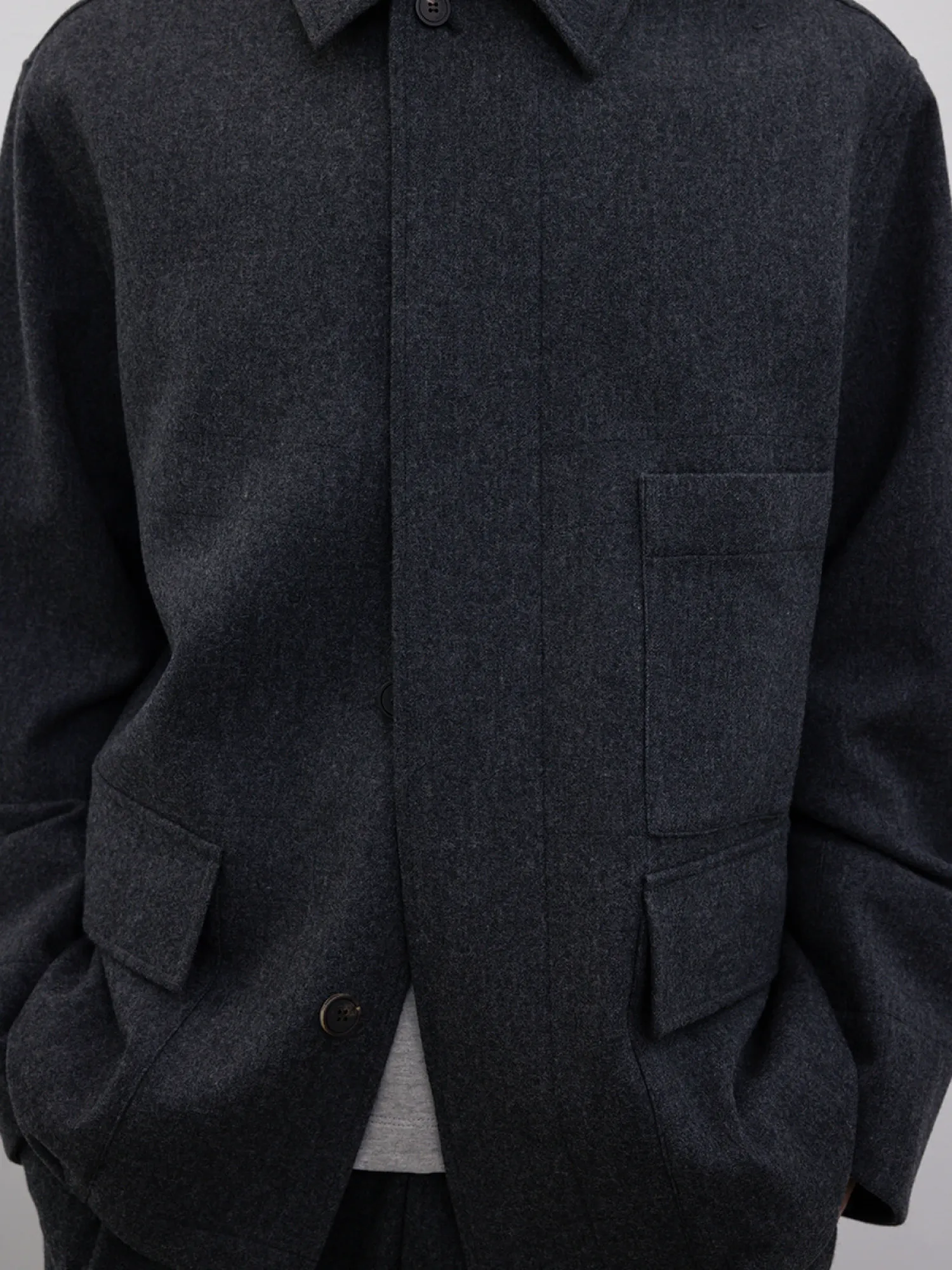 Полупальто LE17SEPTEMBRE Wool Field Gray