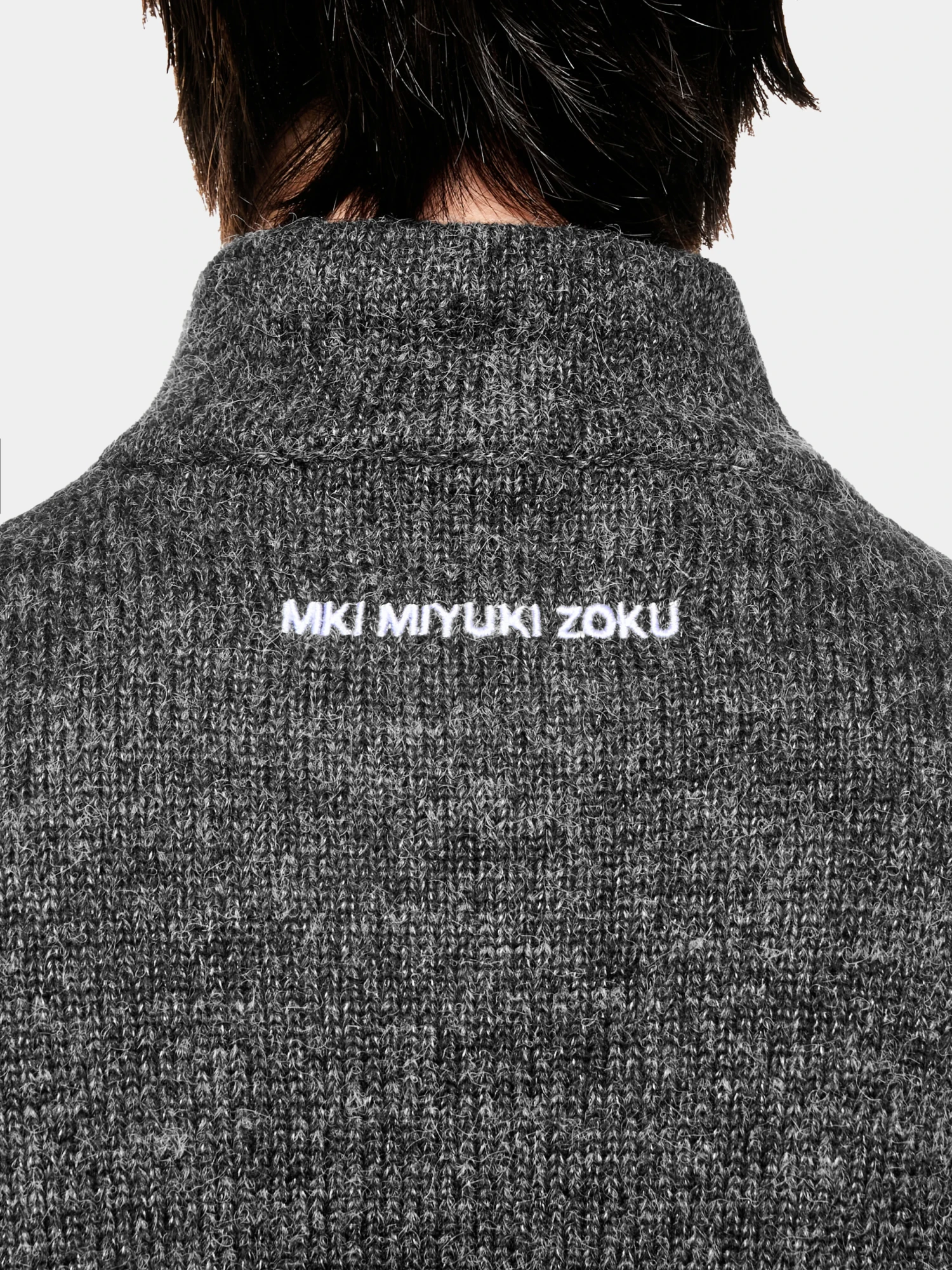 Кардиган MKI MIYUKI ZOKU Mohair Blend Knit Track Charcoal