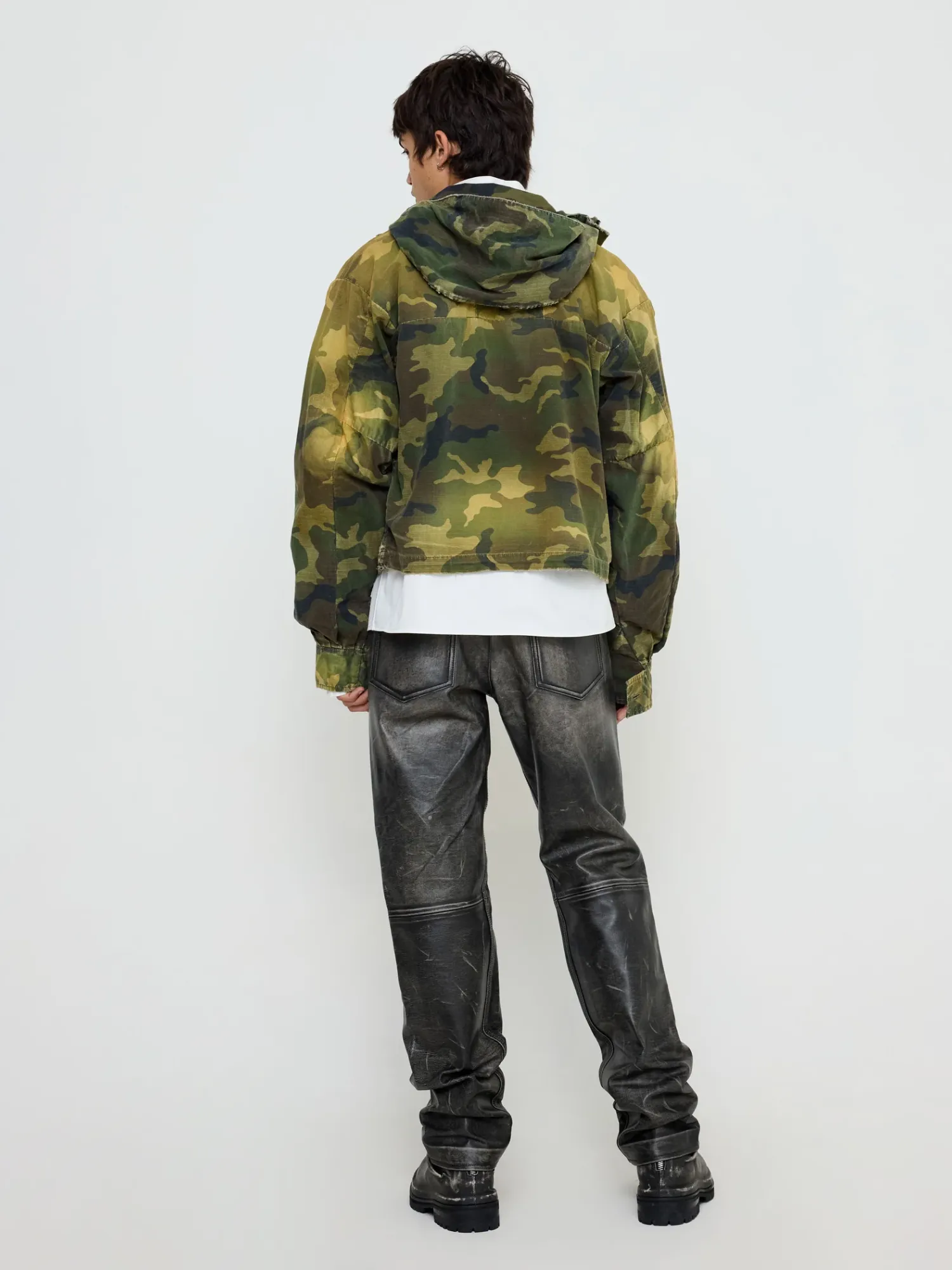 Брюки 424 Leather Five Pocket Rub Black