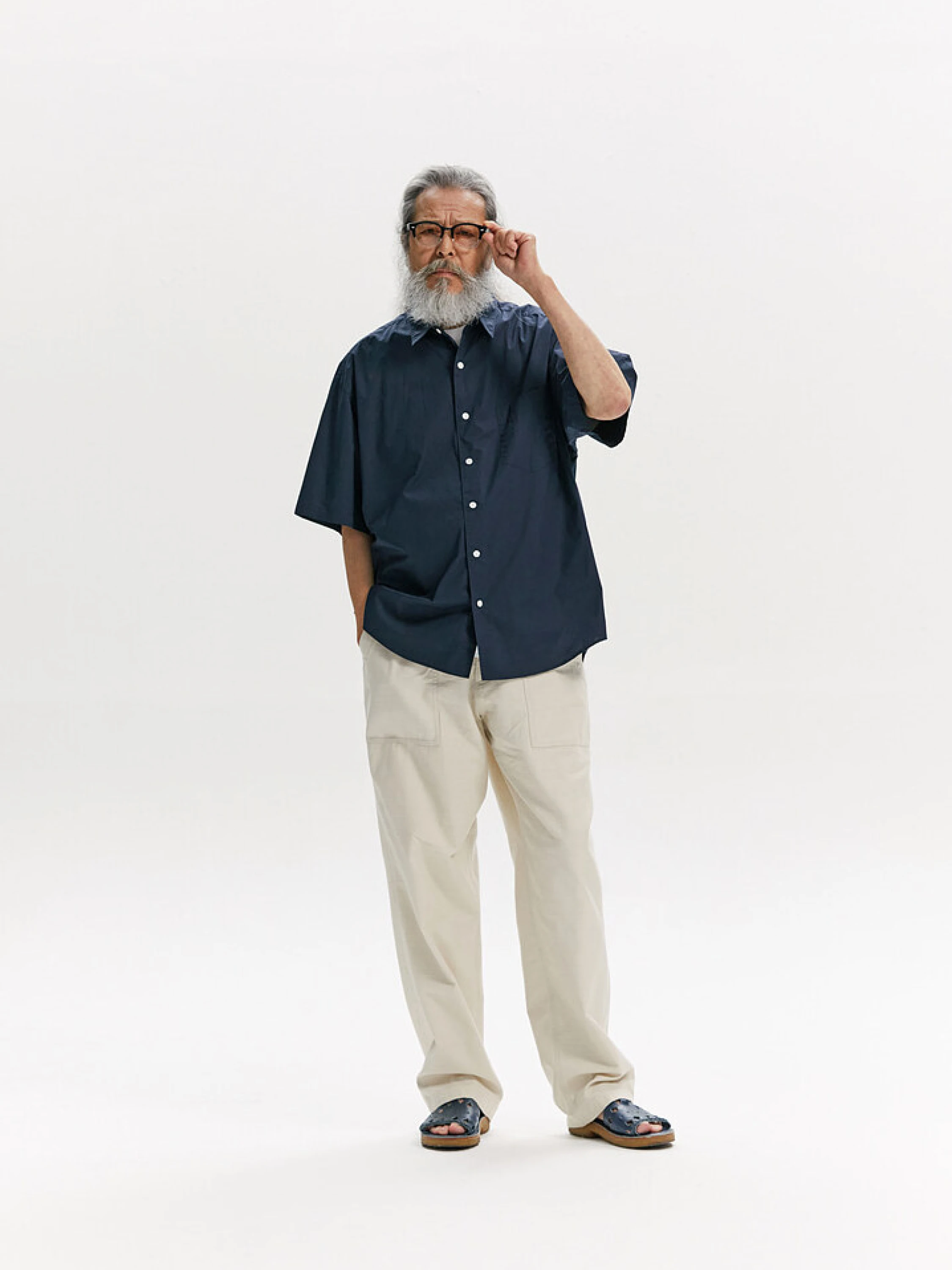 Рубашка FrizmWORKS Typewriter Half Shirt Navy