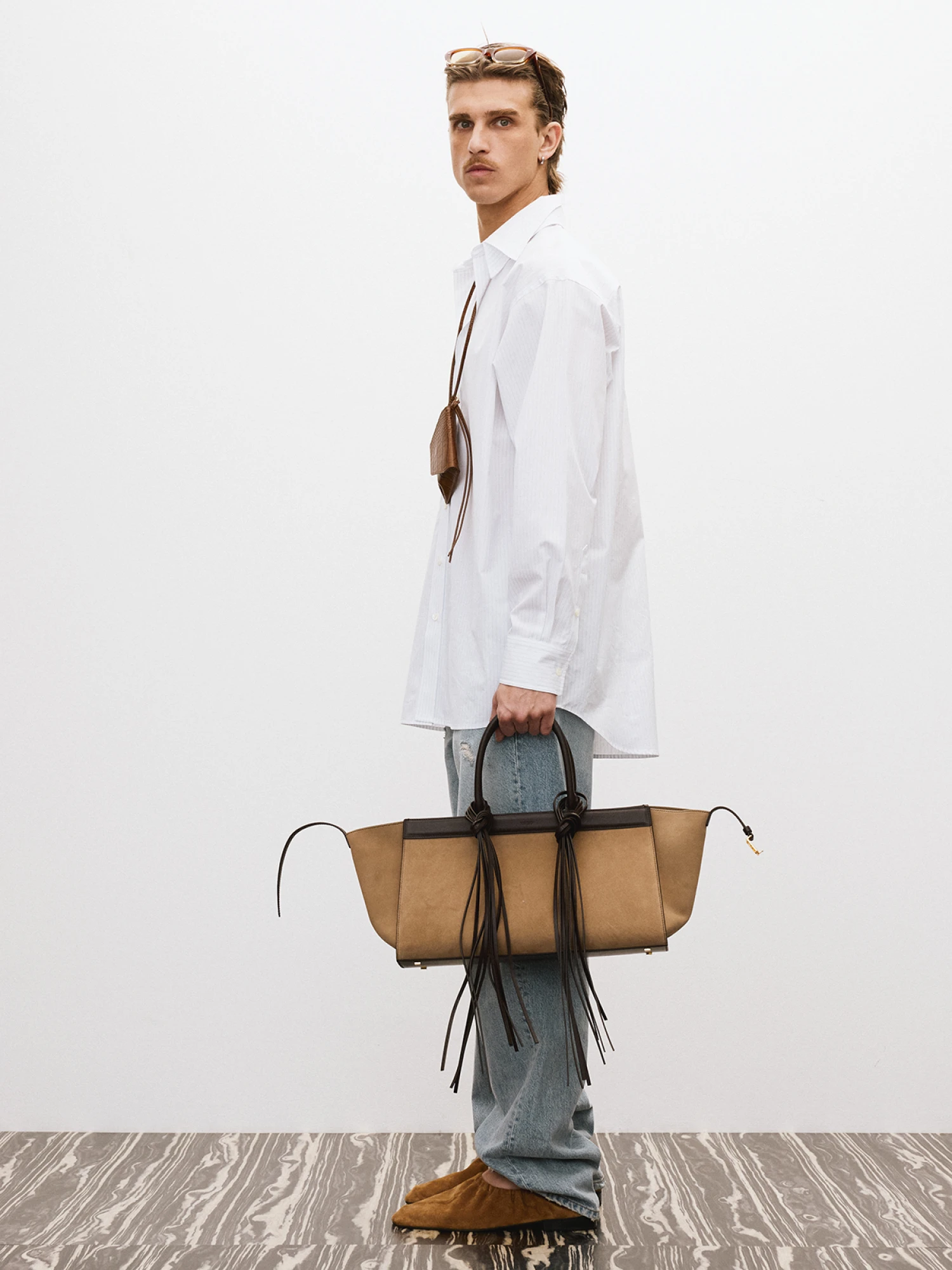 Рубашка Recto Double Collar Stripe Light Blue