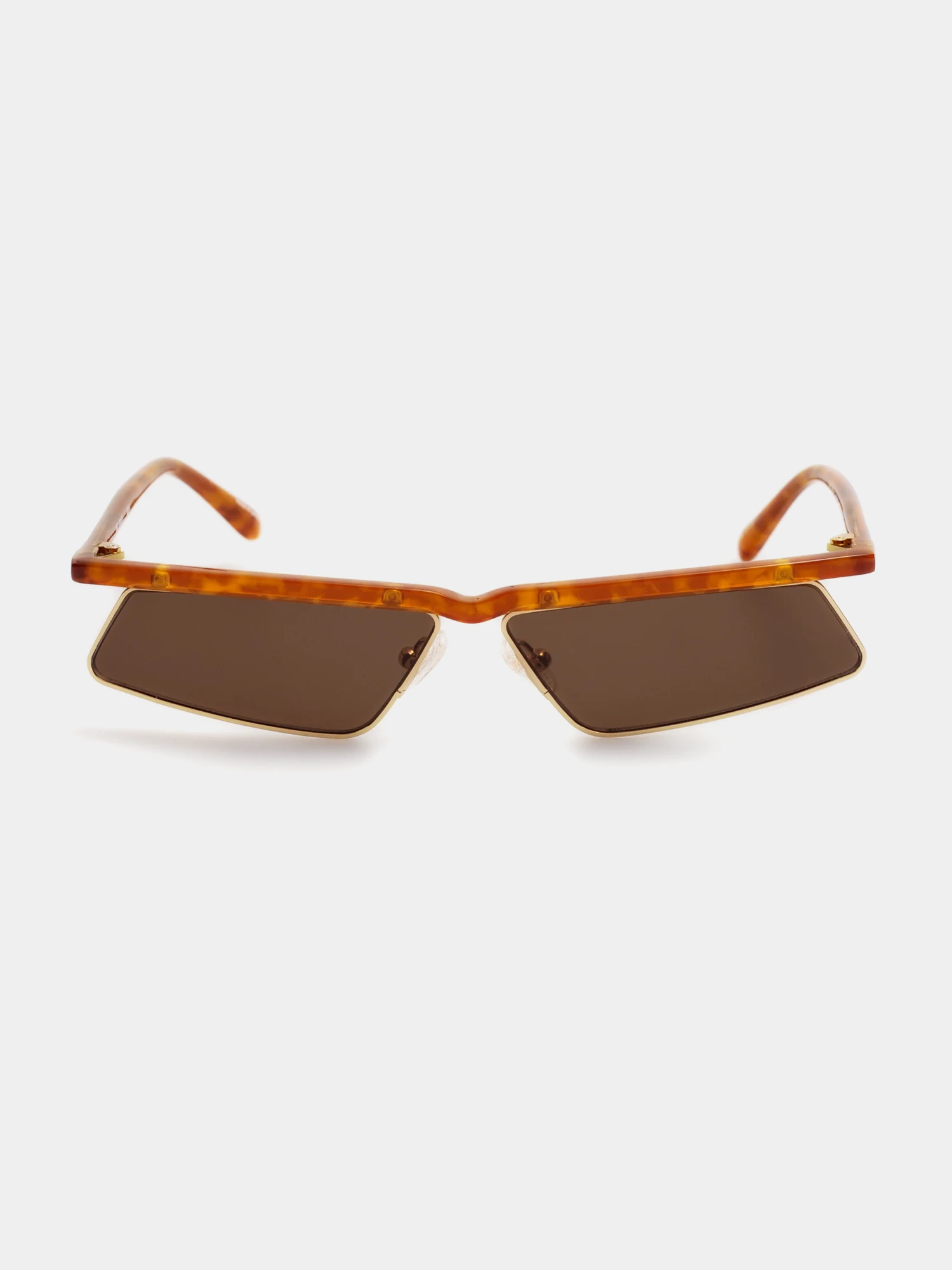 Очки THE ATTICO x Linda Farrow Aria Yellow Gold and Brown