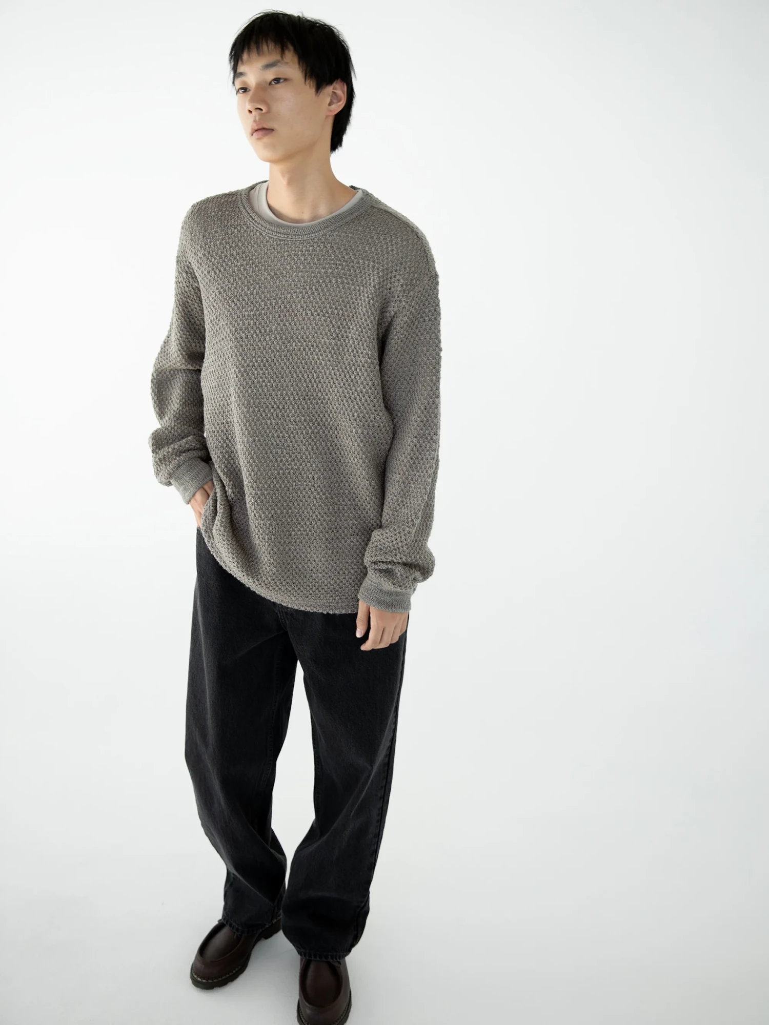 Свитер thisisneverthat Wool Crochet Knit Beige