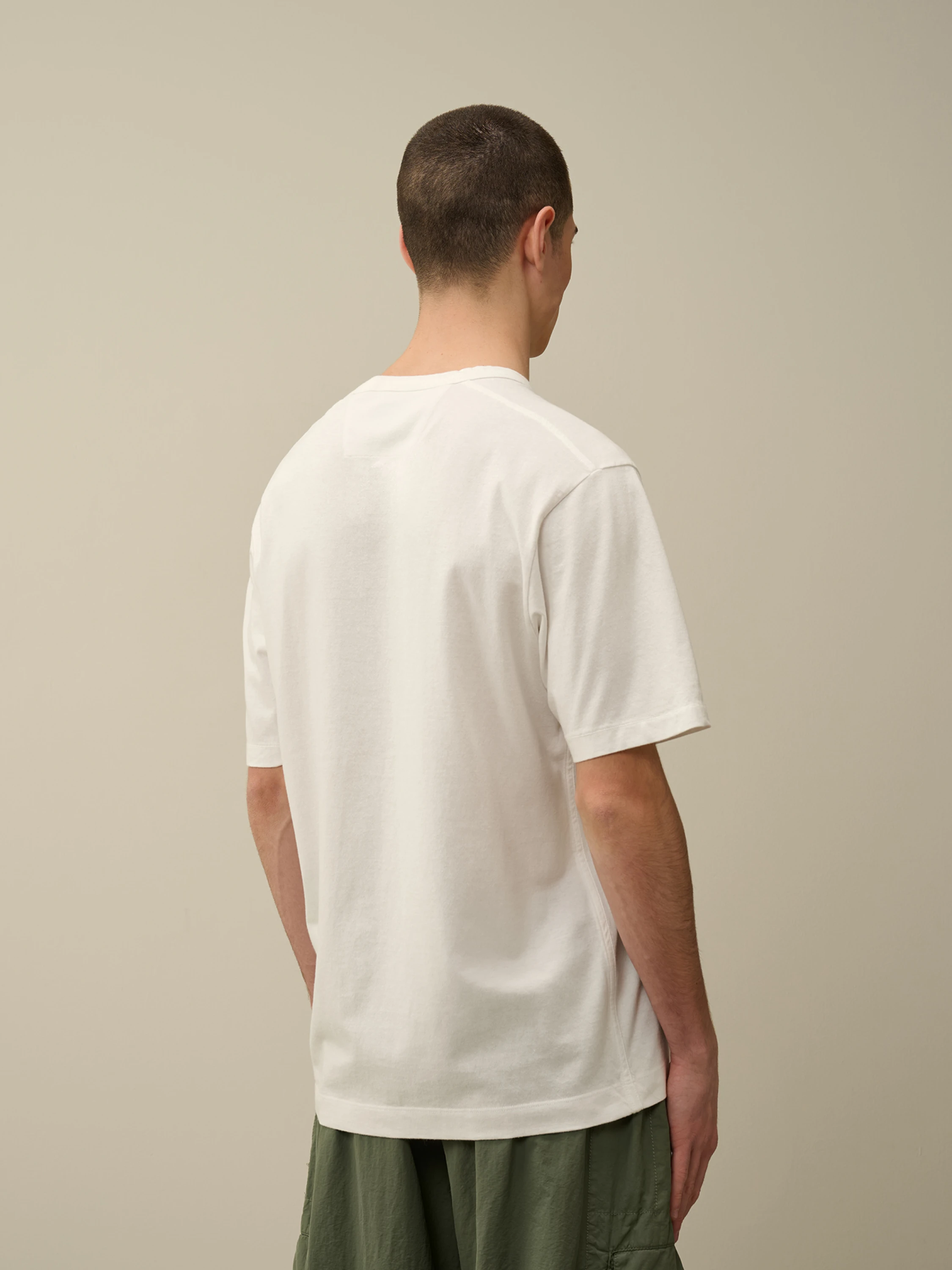 Футболка C.P. Company 1020 Jersey Logo Gauze White