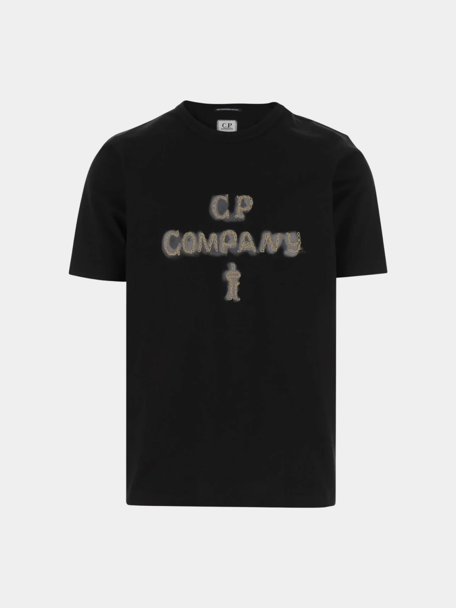 Футболка C.P. Company Mercerized 30/2 Jersey Twisted Logo Black