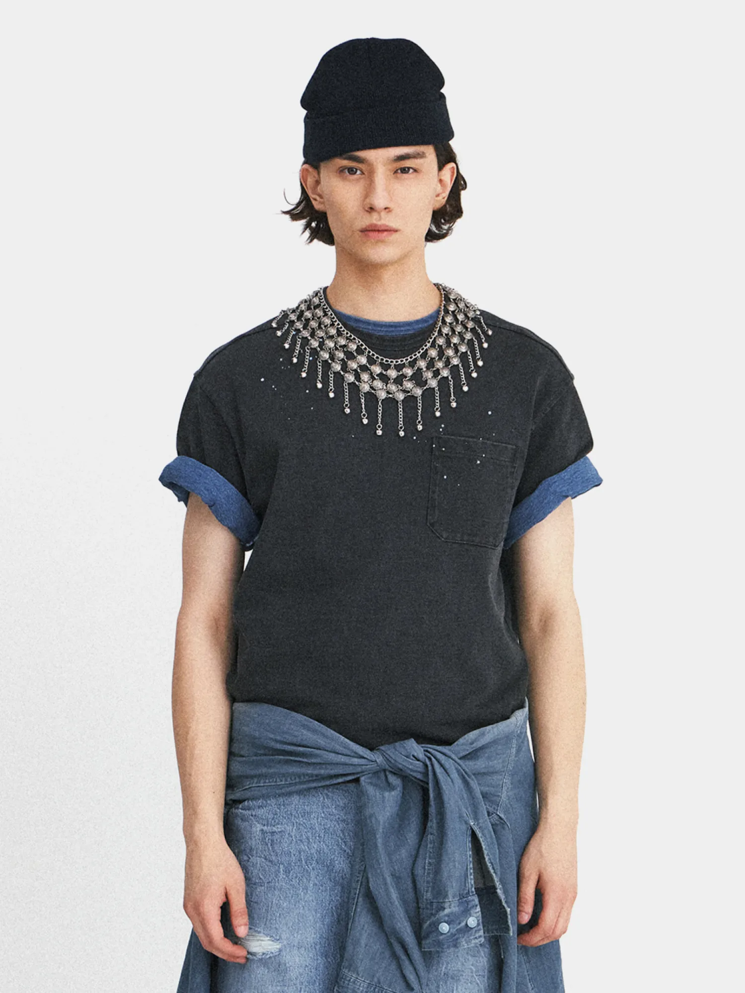 Футболка EASTLOGUE Naval Embroidery Washed Black