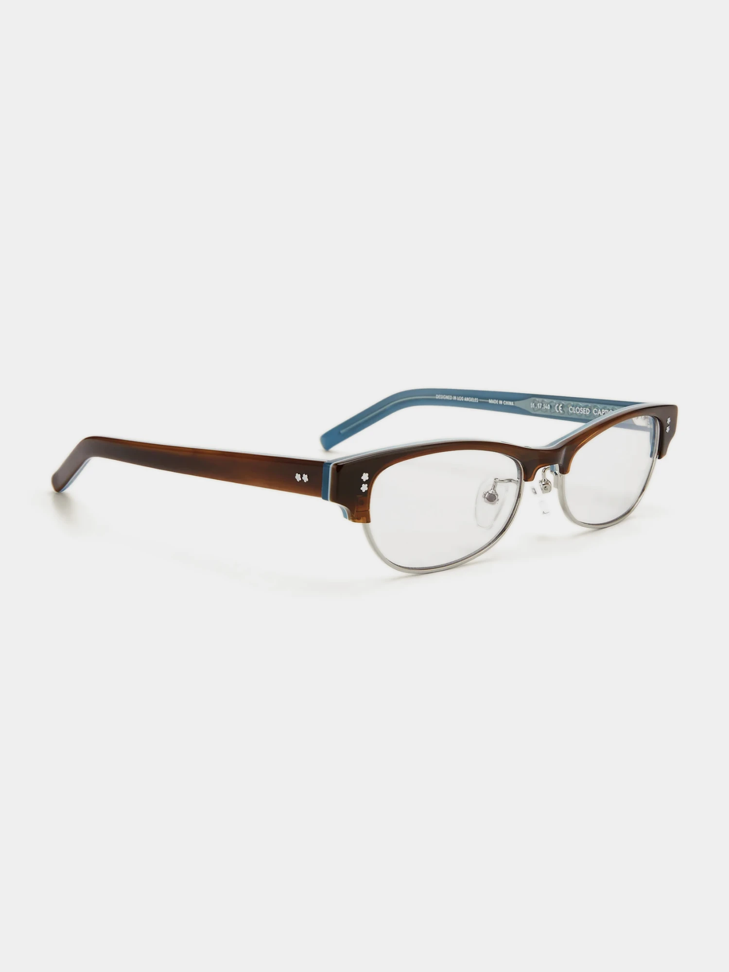 Очки Bonnie Clyde Closed Caption Tortoise Teal & Clear Lens