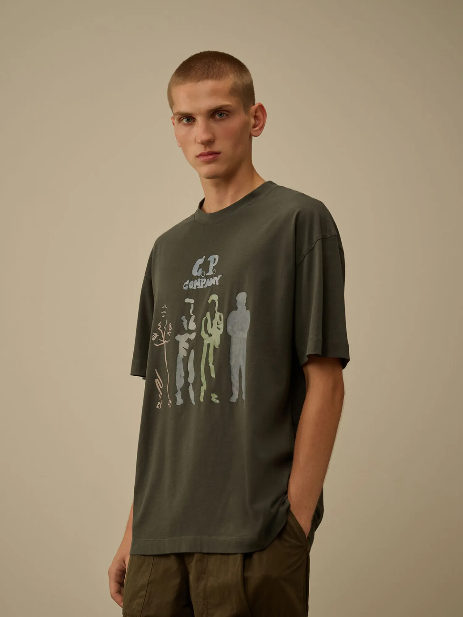 Футболка C.P. Company 30/1 Jersey British Sailor Dark Shadow