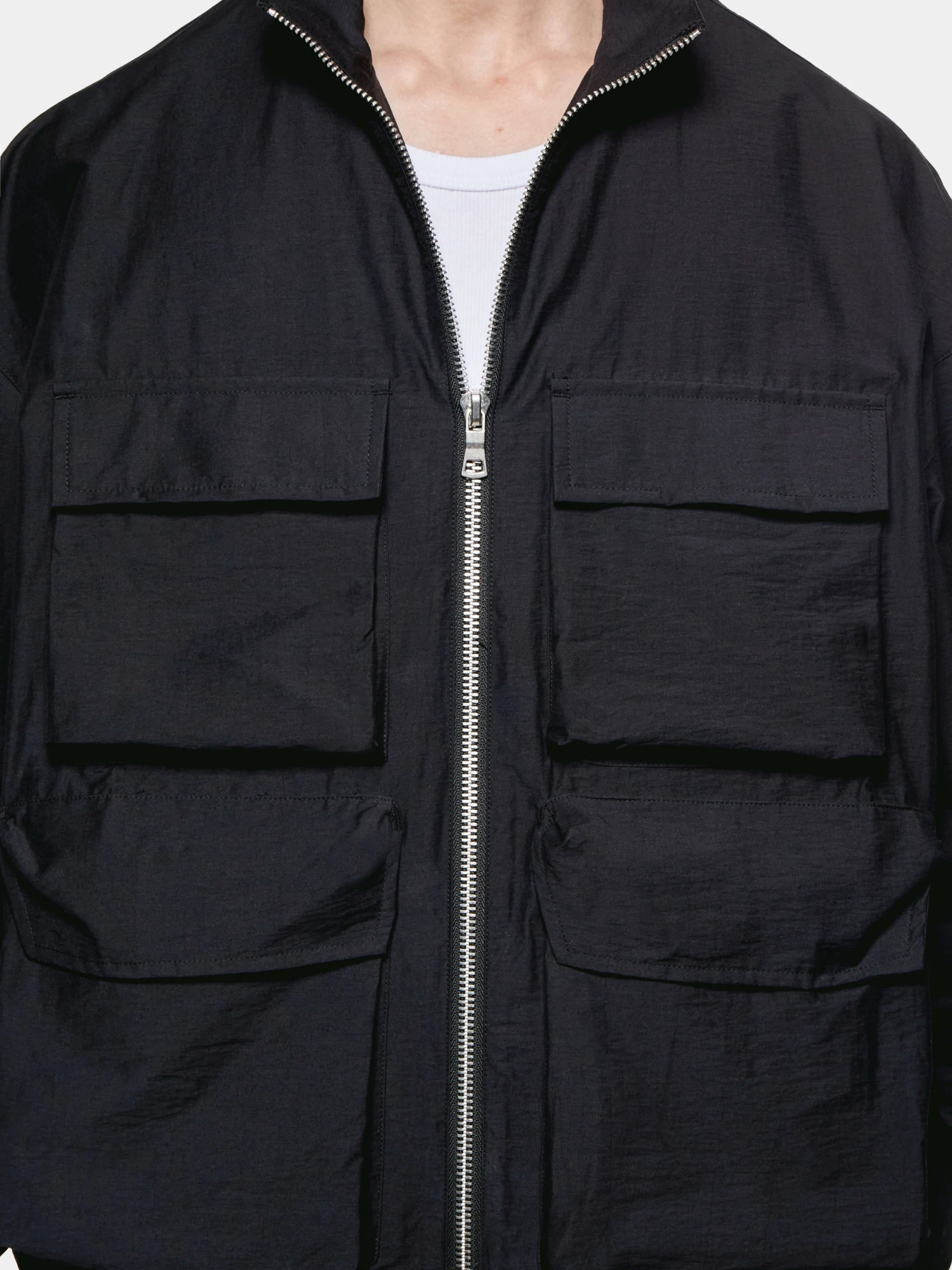Ветровка MKI MIYUKI ZOKU Washed Cotton Nylon Track Black