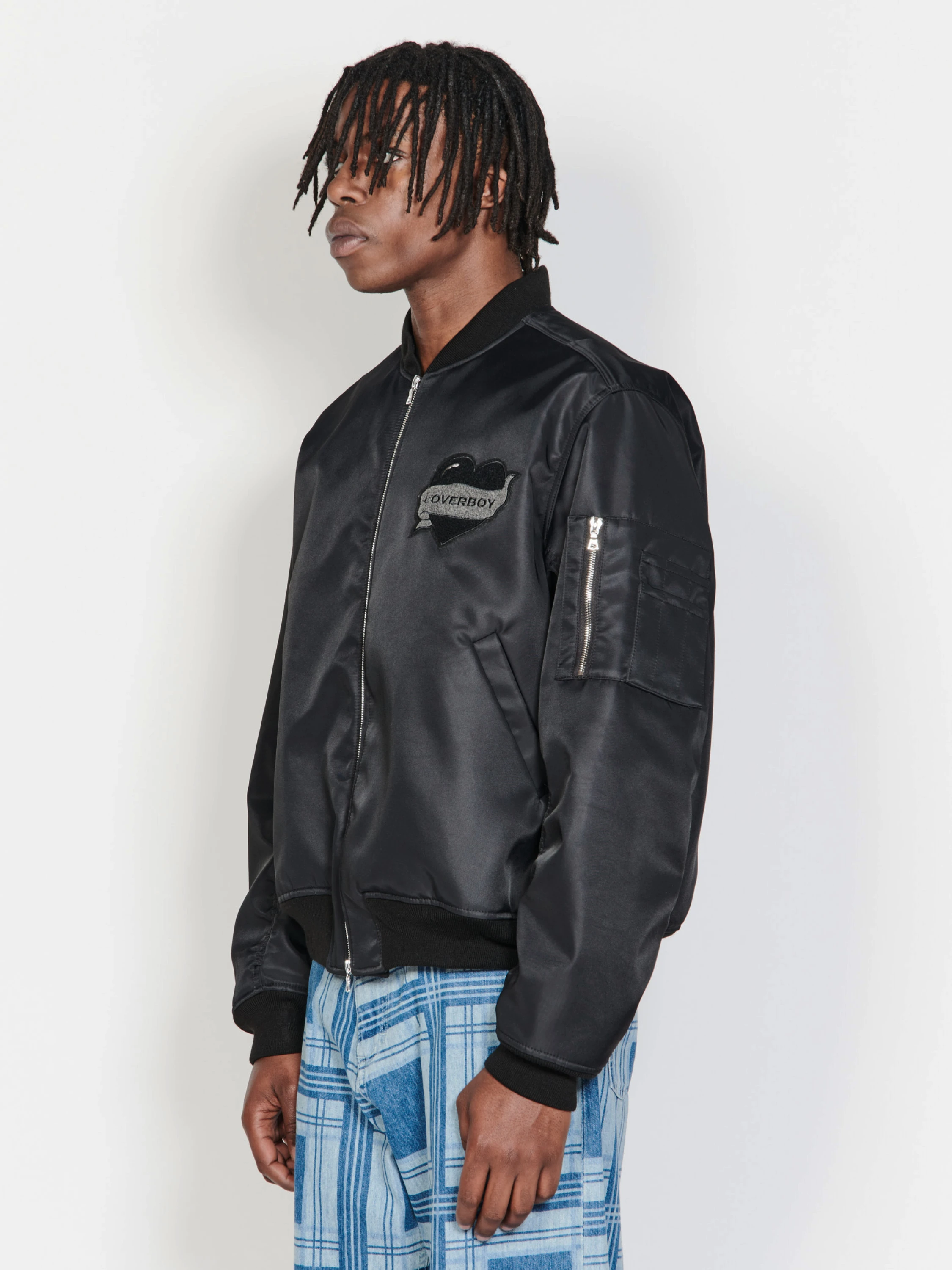 Бомбер Charles Jeffrey Loverboy Varsity Jacket Black