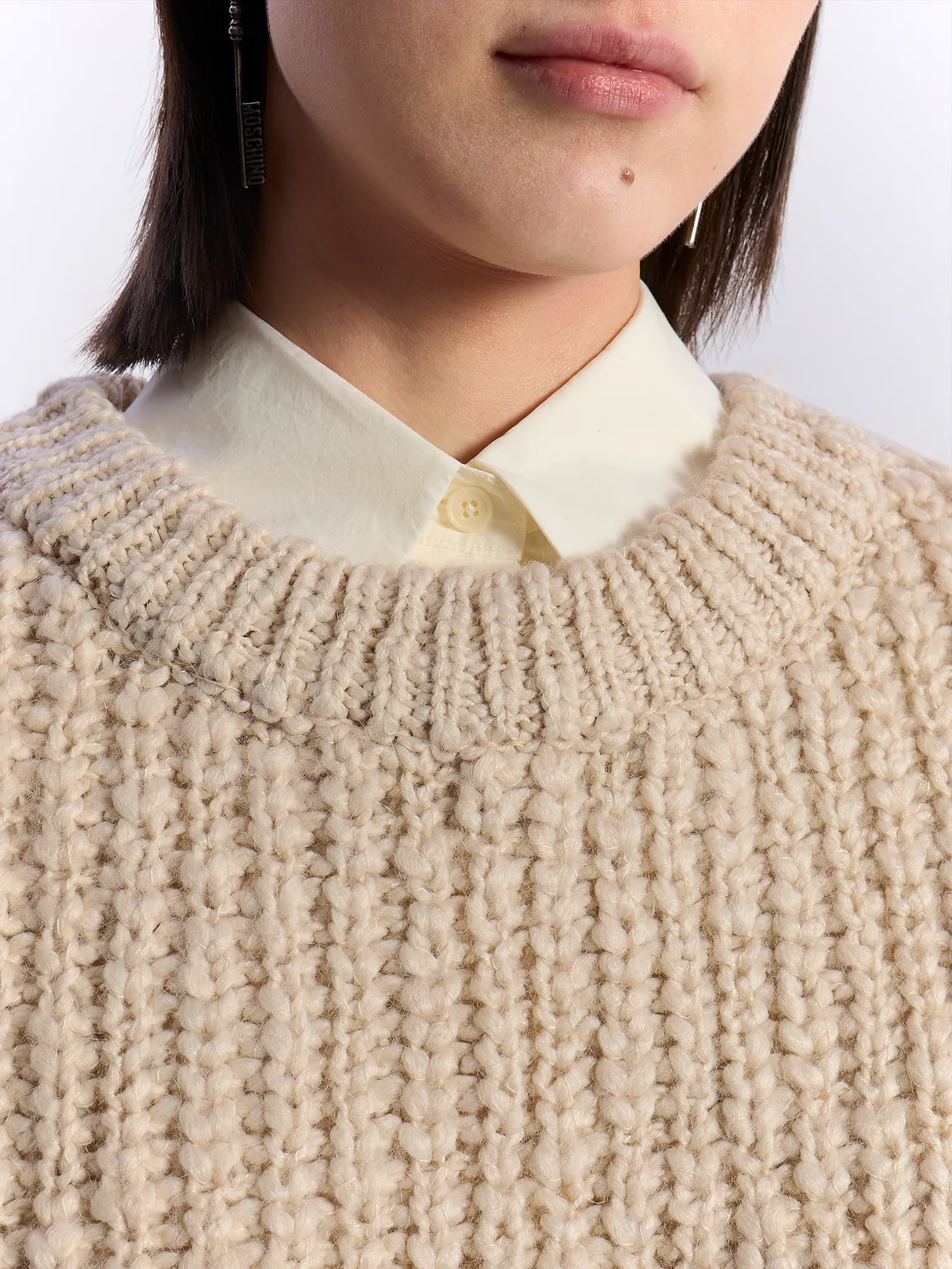 Женский свитер AMOMENTO Alpaca Crop Pullover Beige