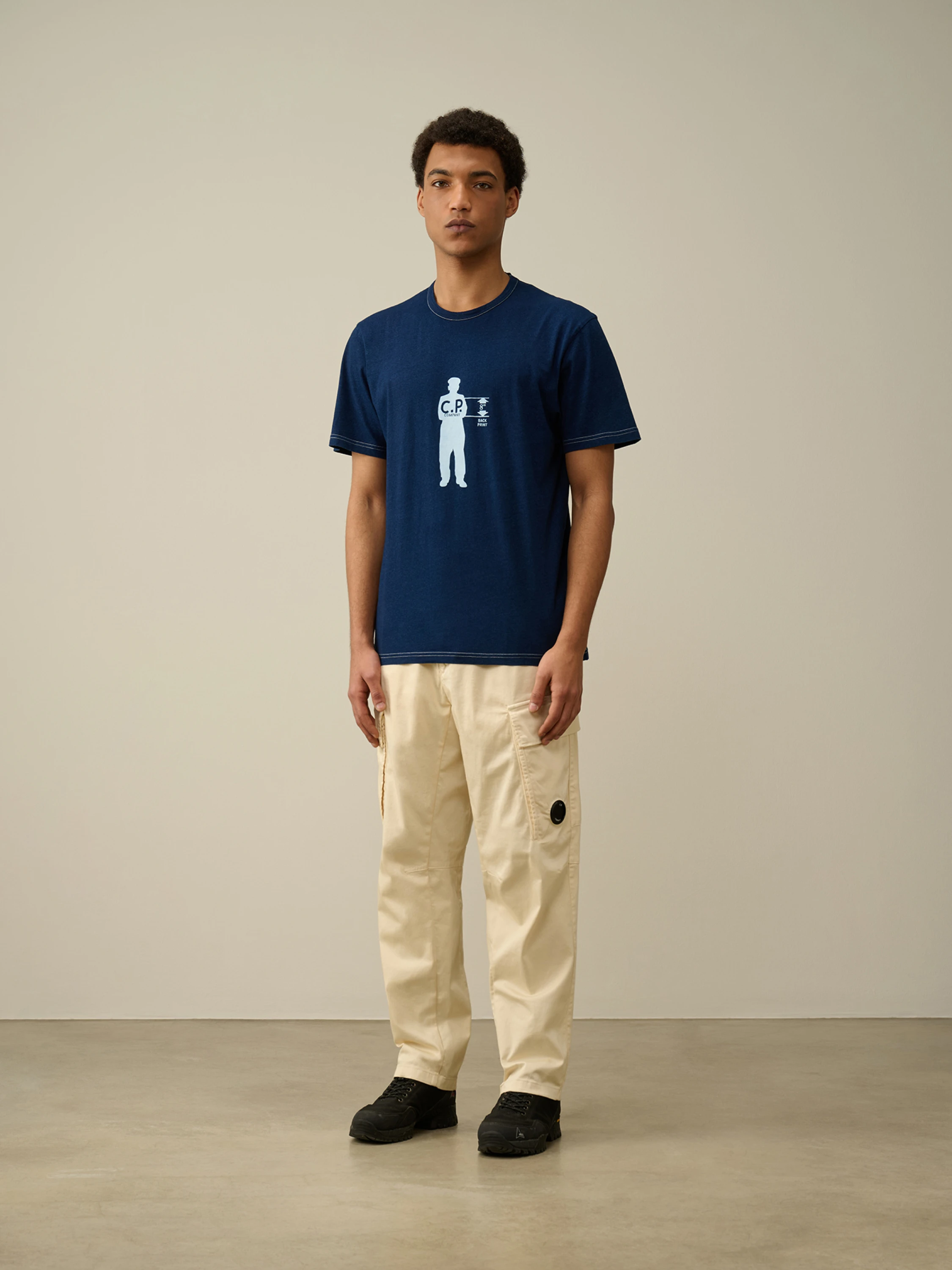 Футболка C.P. Company Indigo Jersey T-Shirt Stone Bleach