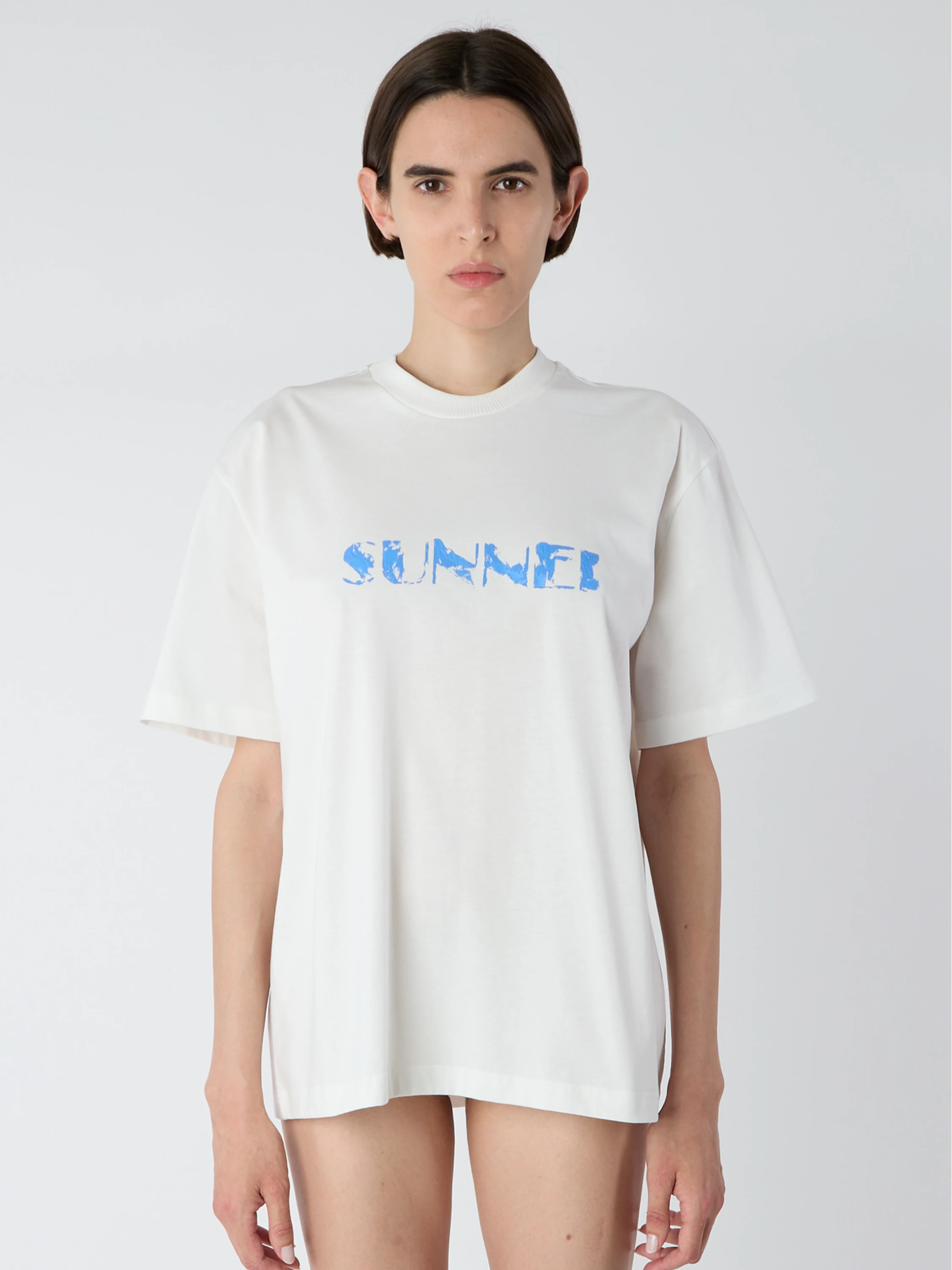 Футболка Sunnei Classic Big Logo Pennellata Off White