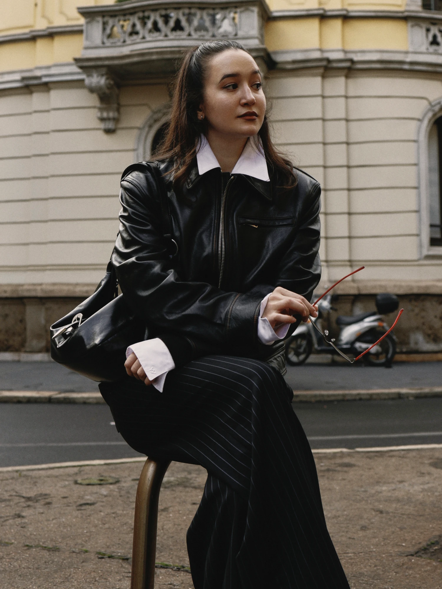 Женский кардиган Open YY Cotton Collar Cuffs Black