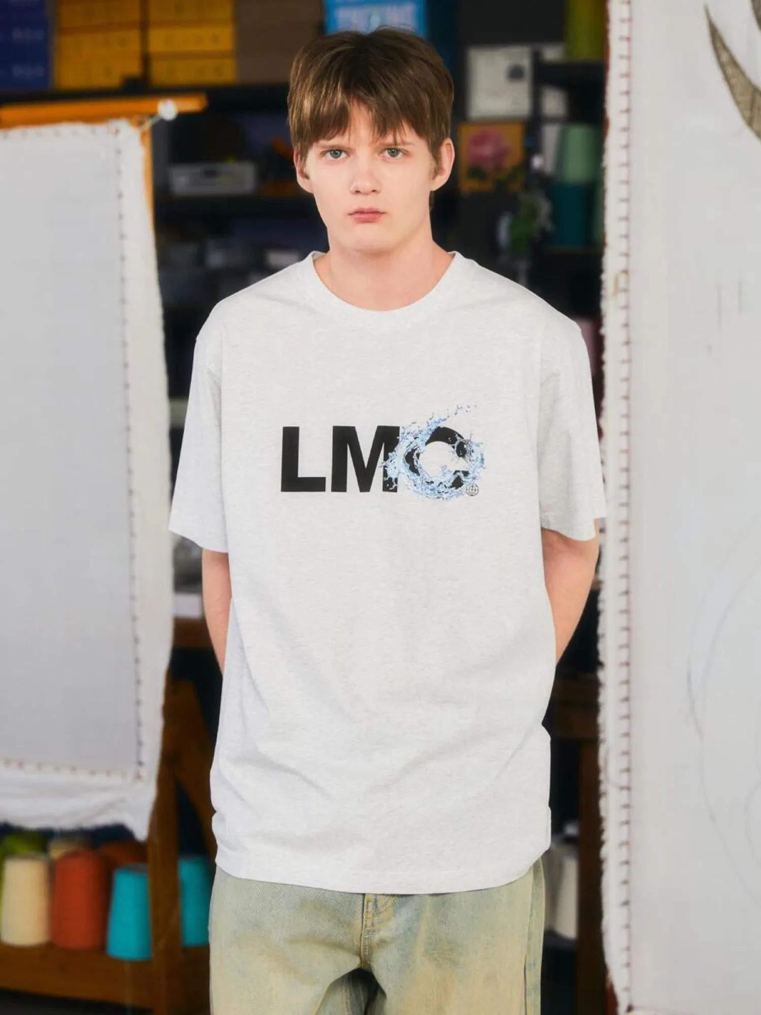 Футболка LMC Water Splash Tee Light Heather Grey