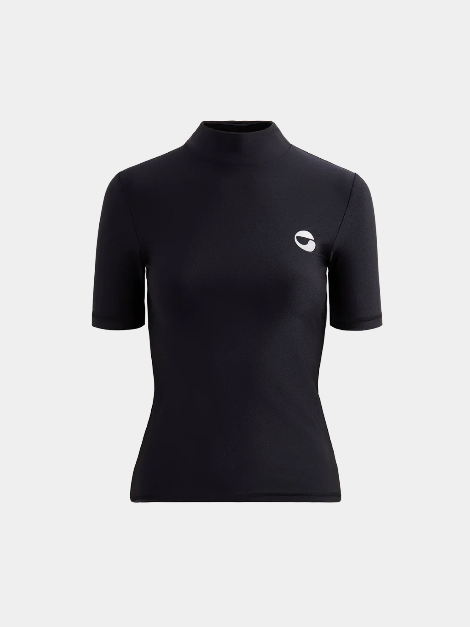 Женская футболка Coperni High Neck Fitted Black