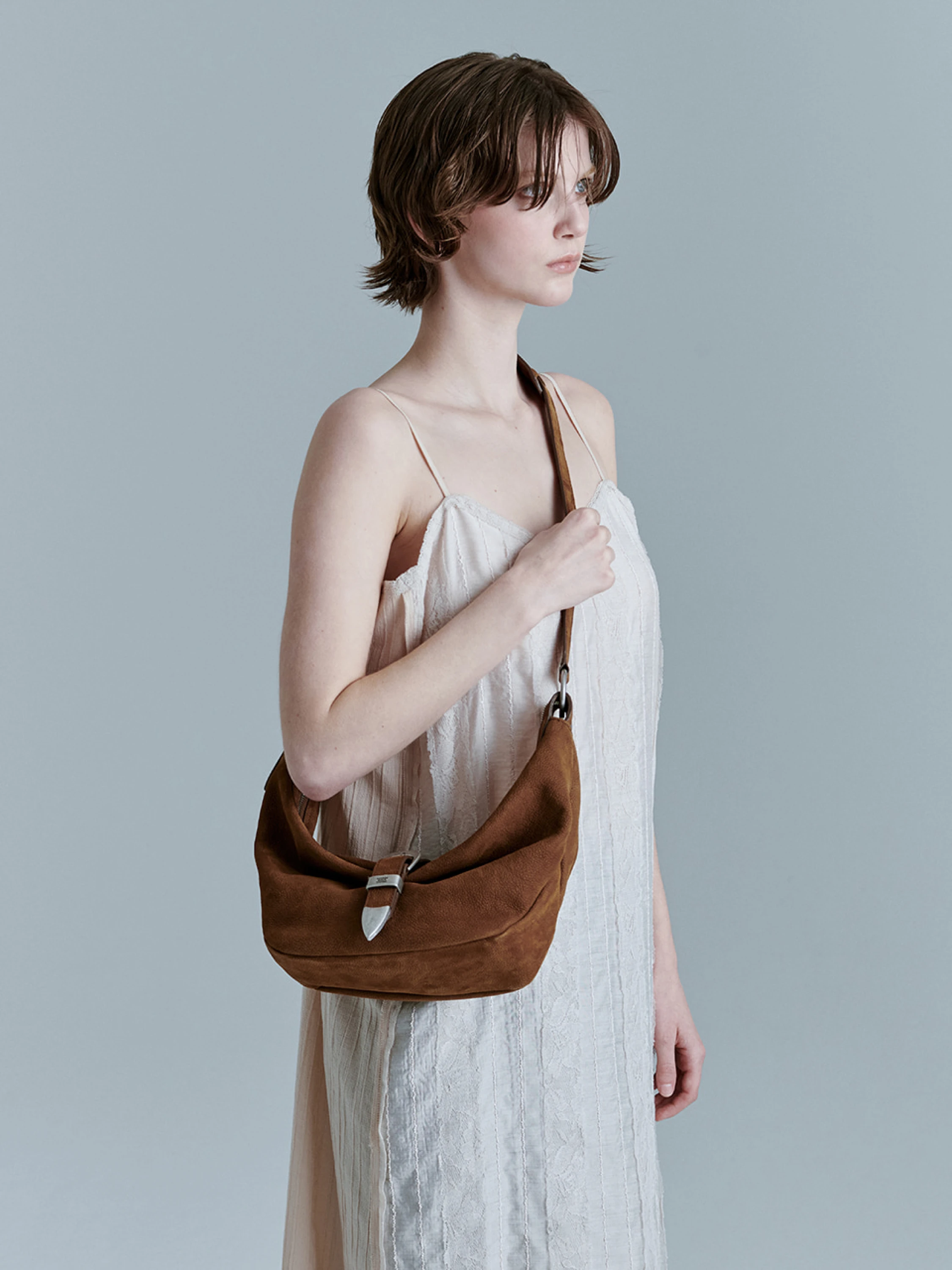 Сумка MARGESHERWOOD Belted Hobo Medium Chestnut Nubuck