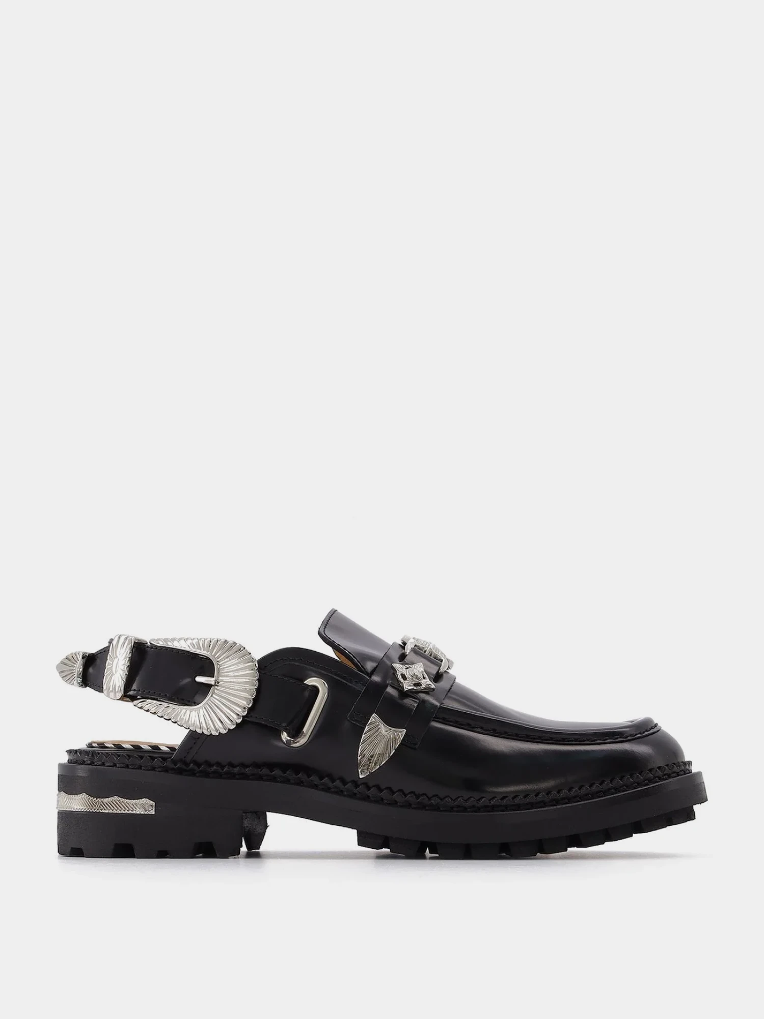 Женские лоферы TOGA Metal Mule Polido Black