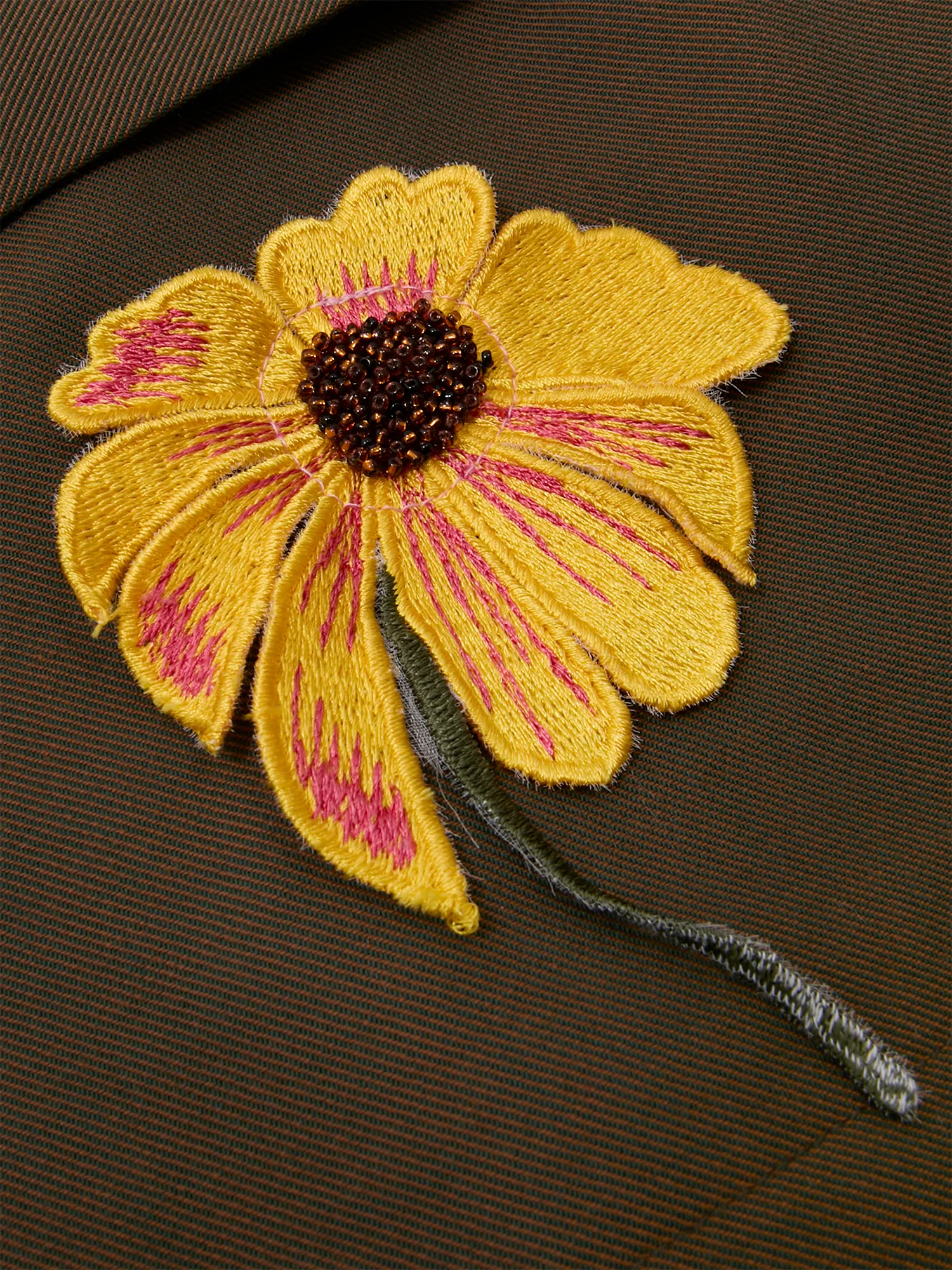 Женский блейзер Song for the Mute "Flower" Square Brown