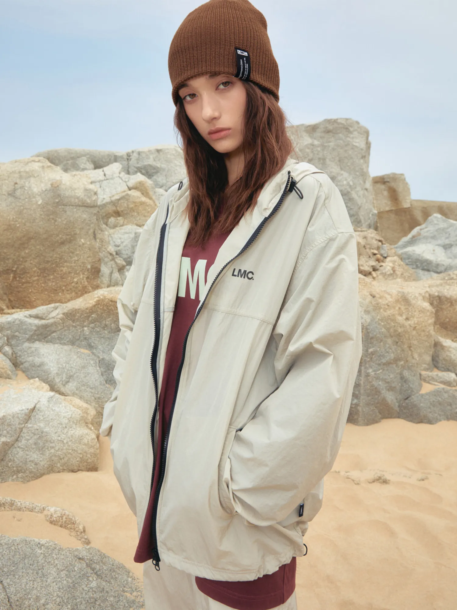Шапка LMC Label Short Beanie Brown