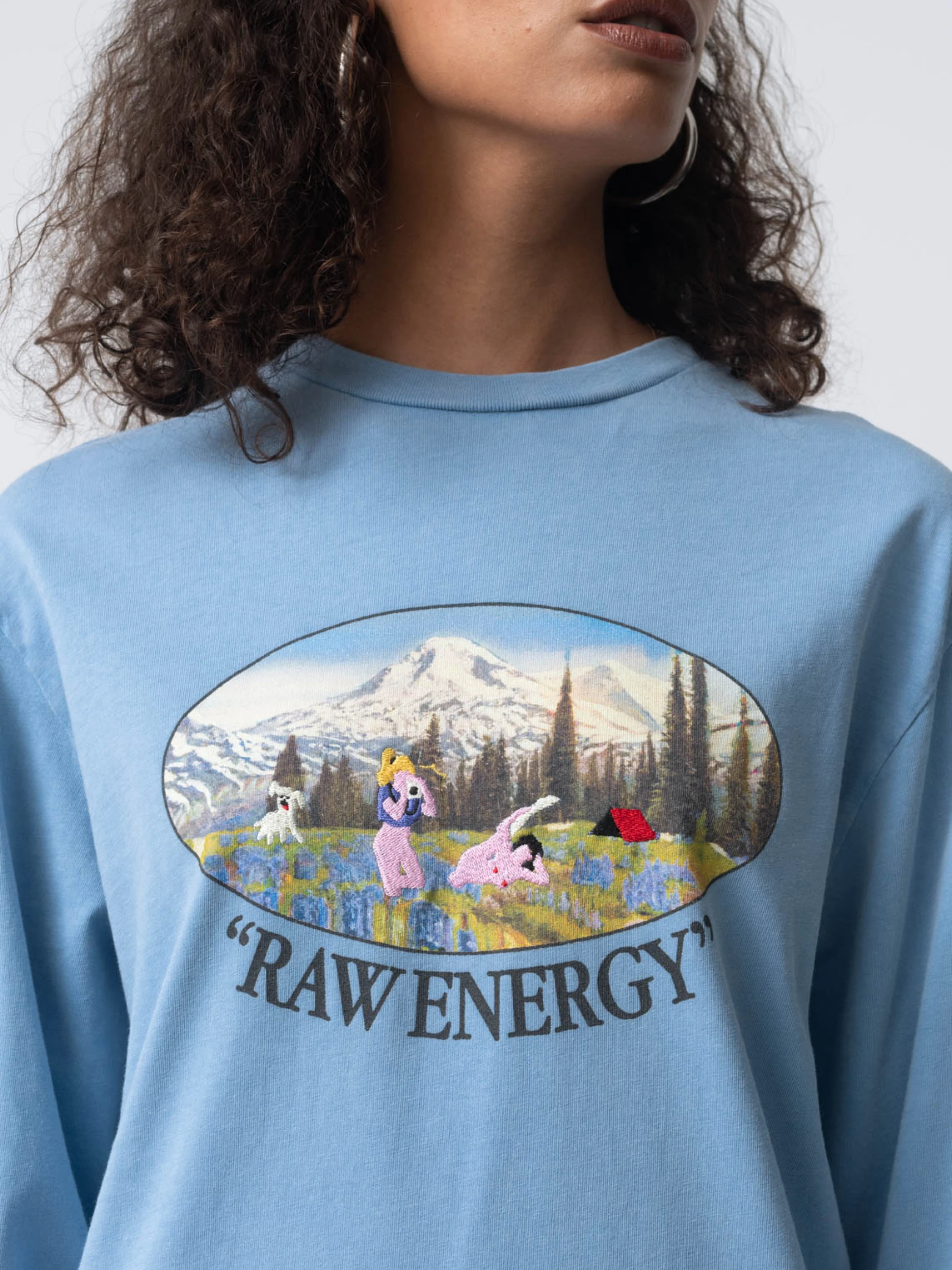Лонгслив Carne Bollente Raw Energy Washed Blue