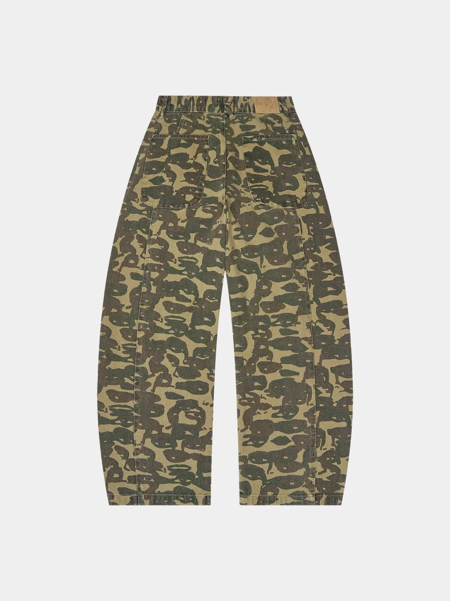 Джинсы KidSuper Face Camo Wide Leg Dark Green