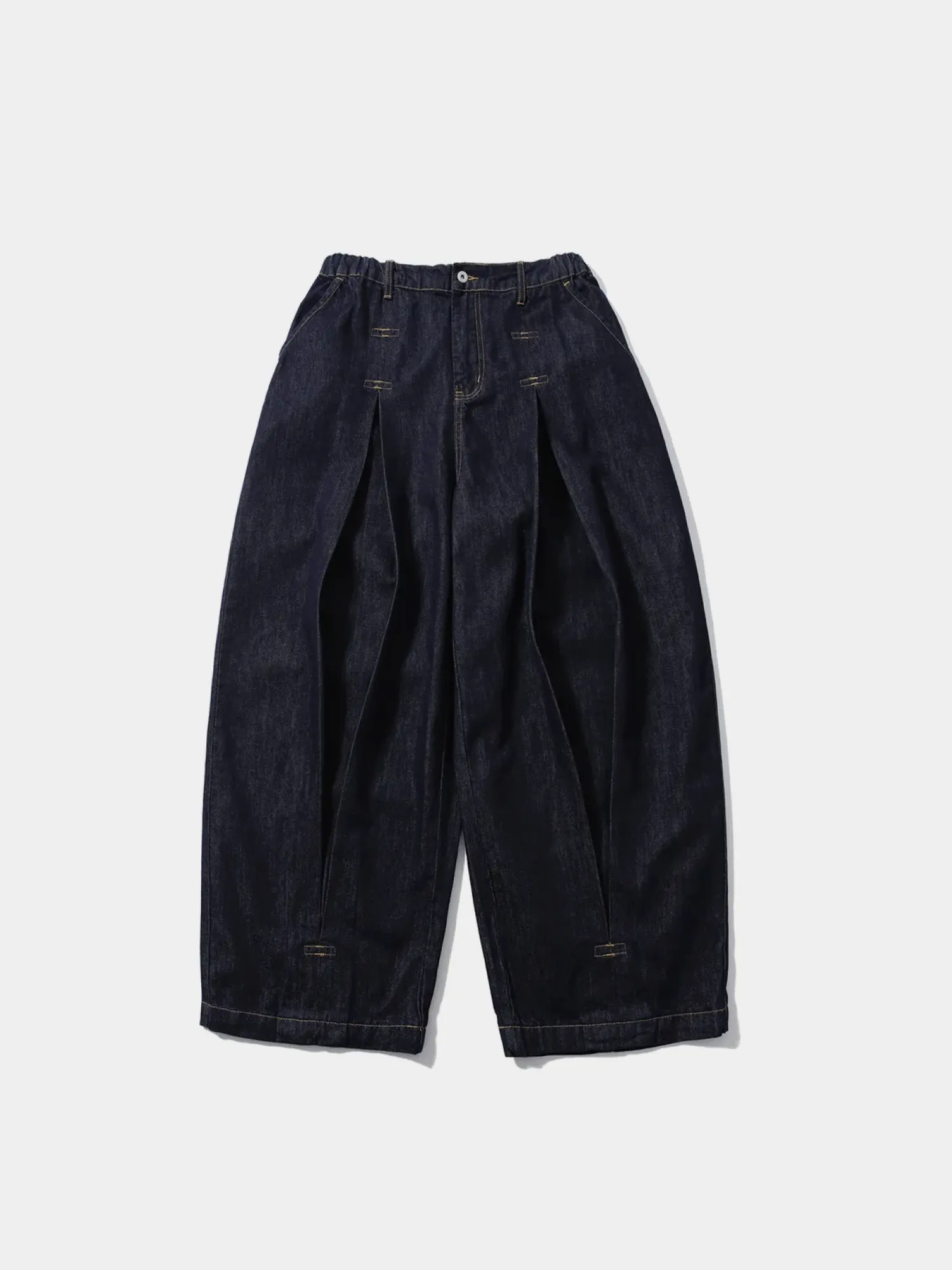 Джинсы ANGLAN Long Tuck Wing Balloon Denim Indigo