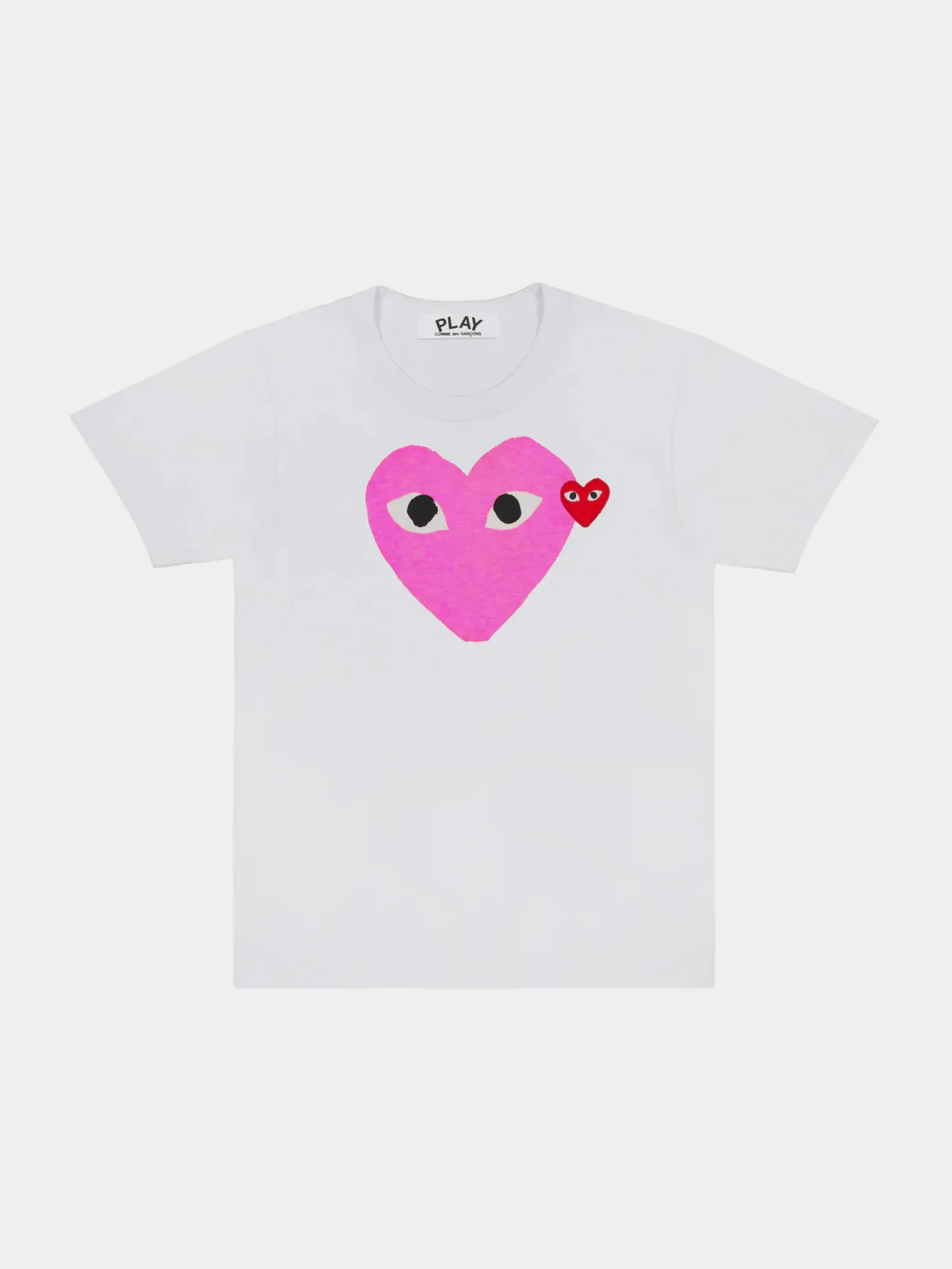 Футболка Comme des Garçons PLAY Big Pink Heart White