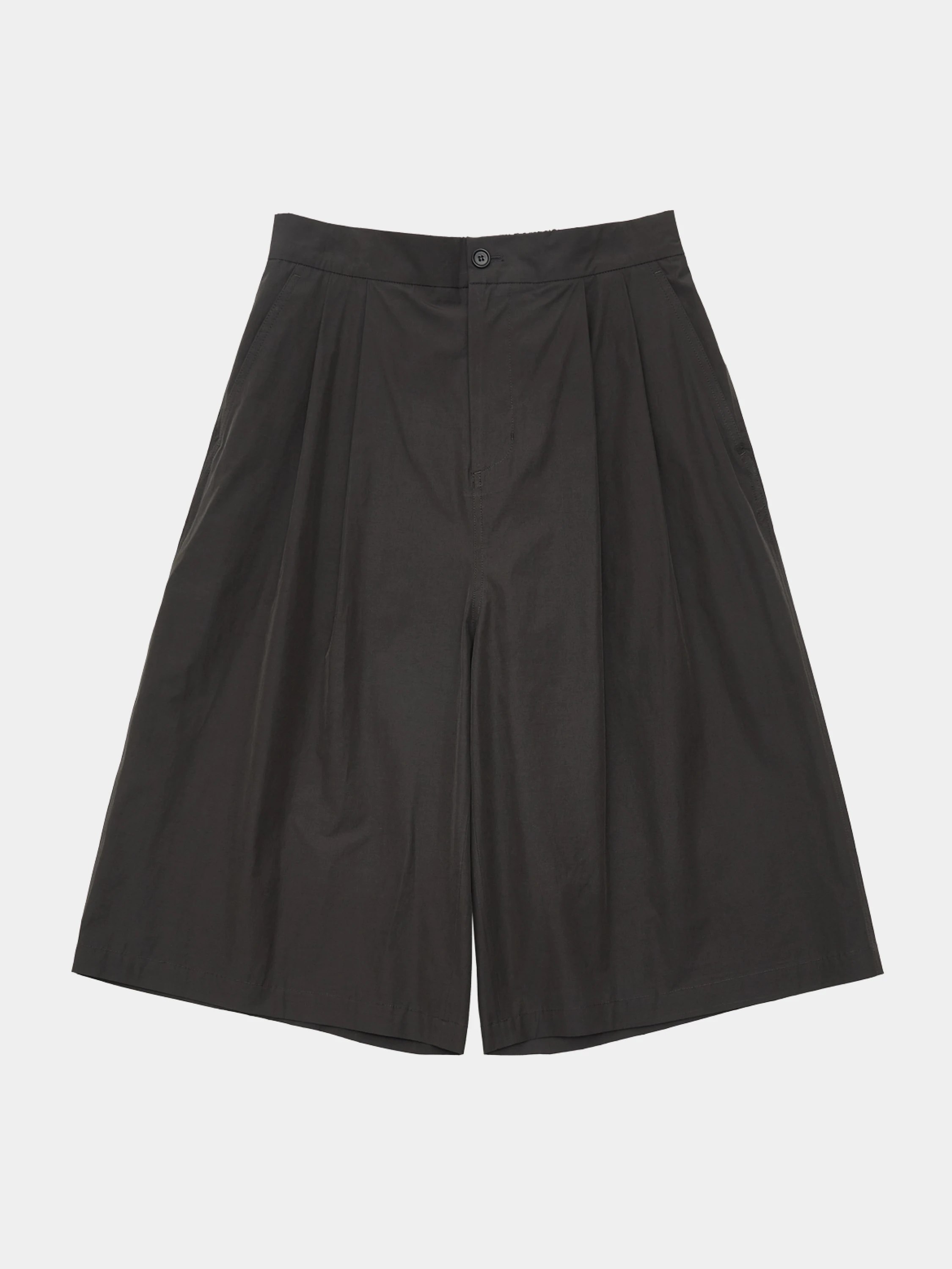 Шорты AMOMENTO Two Tuck Wide Shorts Charcoal