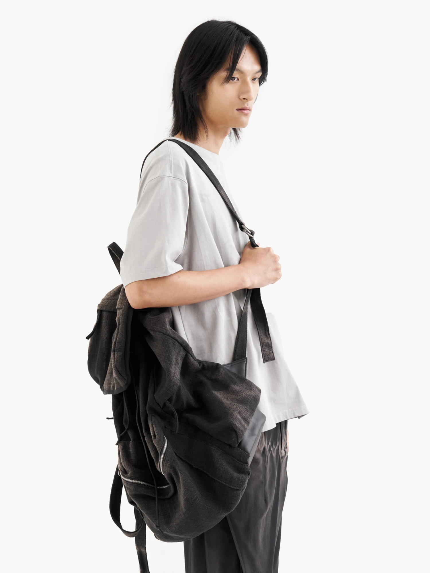 Рюкзак JIYONGKIM Sun-Bleached Multi Pocket Black