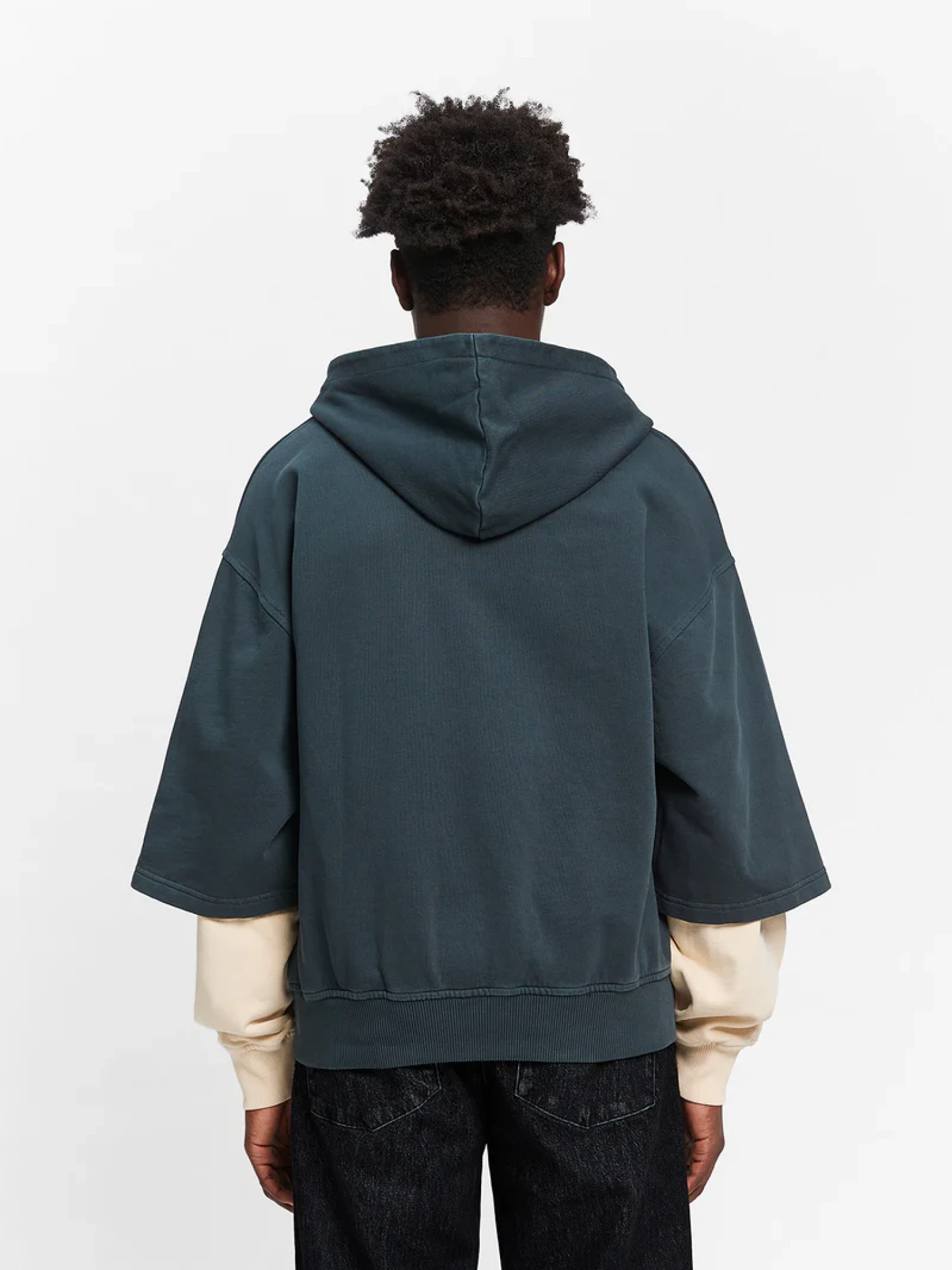 Зип-худи RETERNITY Layered Washed Grey/Cream