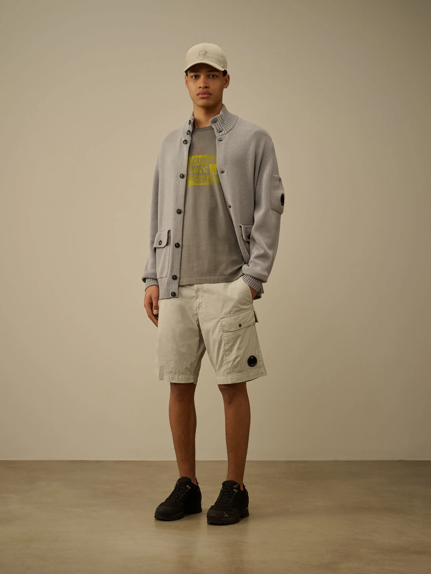 Шорты C.P. Company 50 Fili Stretch Cargo Blue Fox Grey