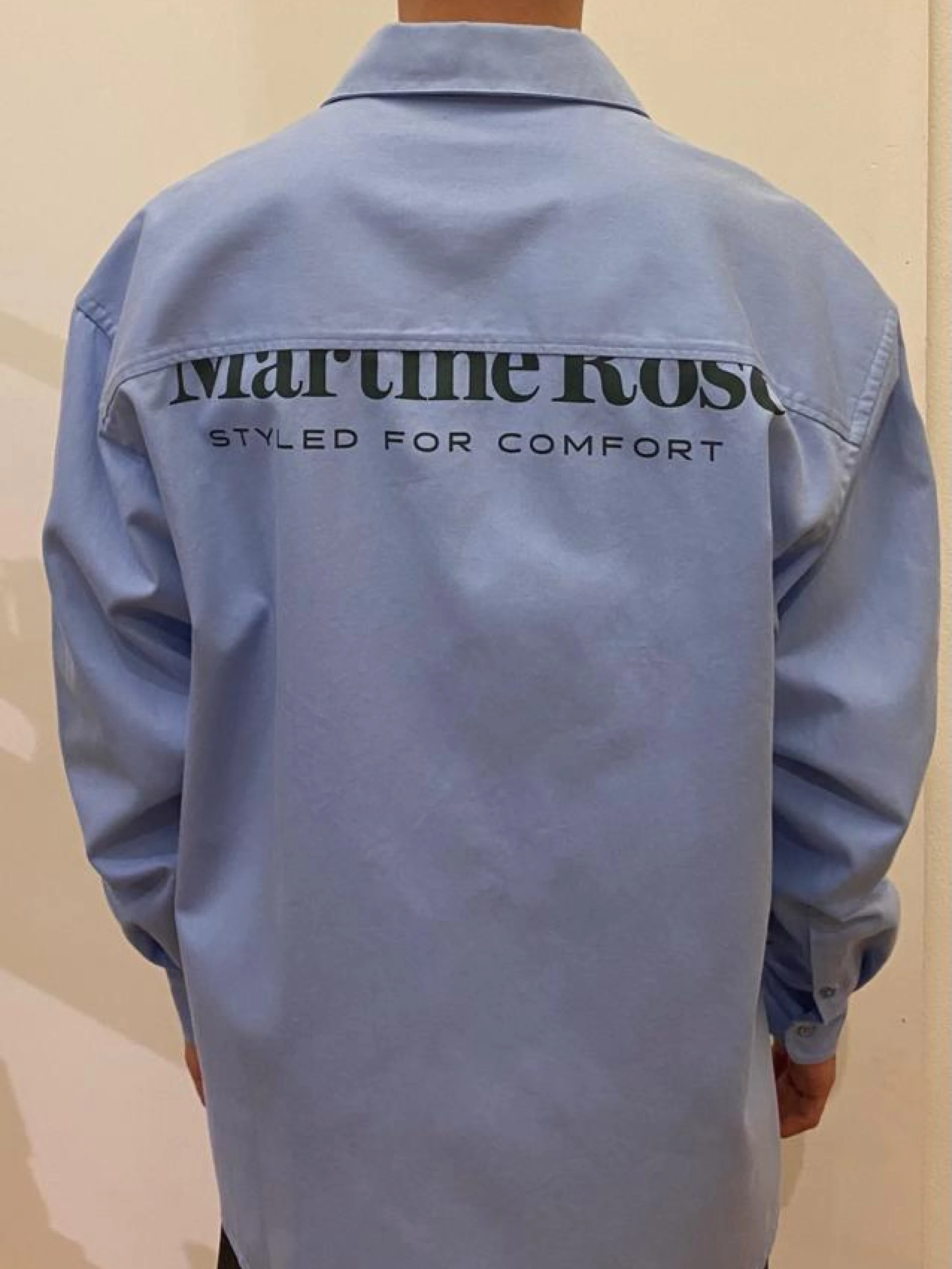 Рубашка Martine Rose Long Sleeve Overshirt Pale Blue