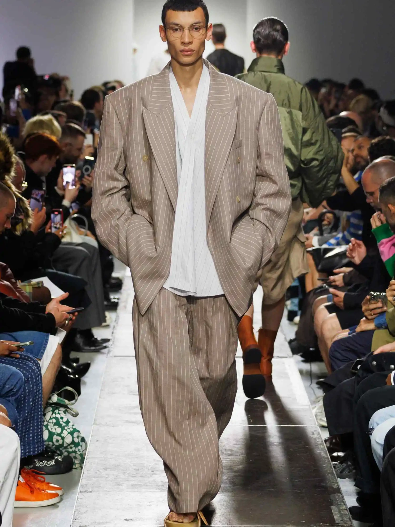 Рубашка Hed Mayner Shawl Collar Shirt Natural