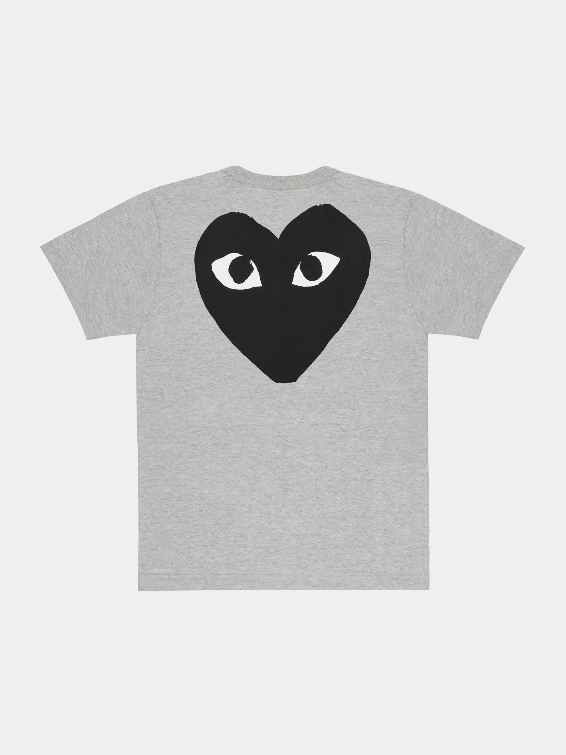 Футболка Comme des Garçons PLAY Front Logo Big Black Heart At Grey