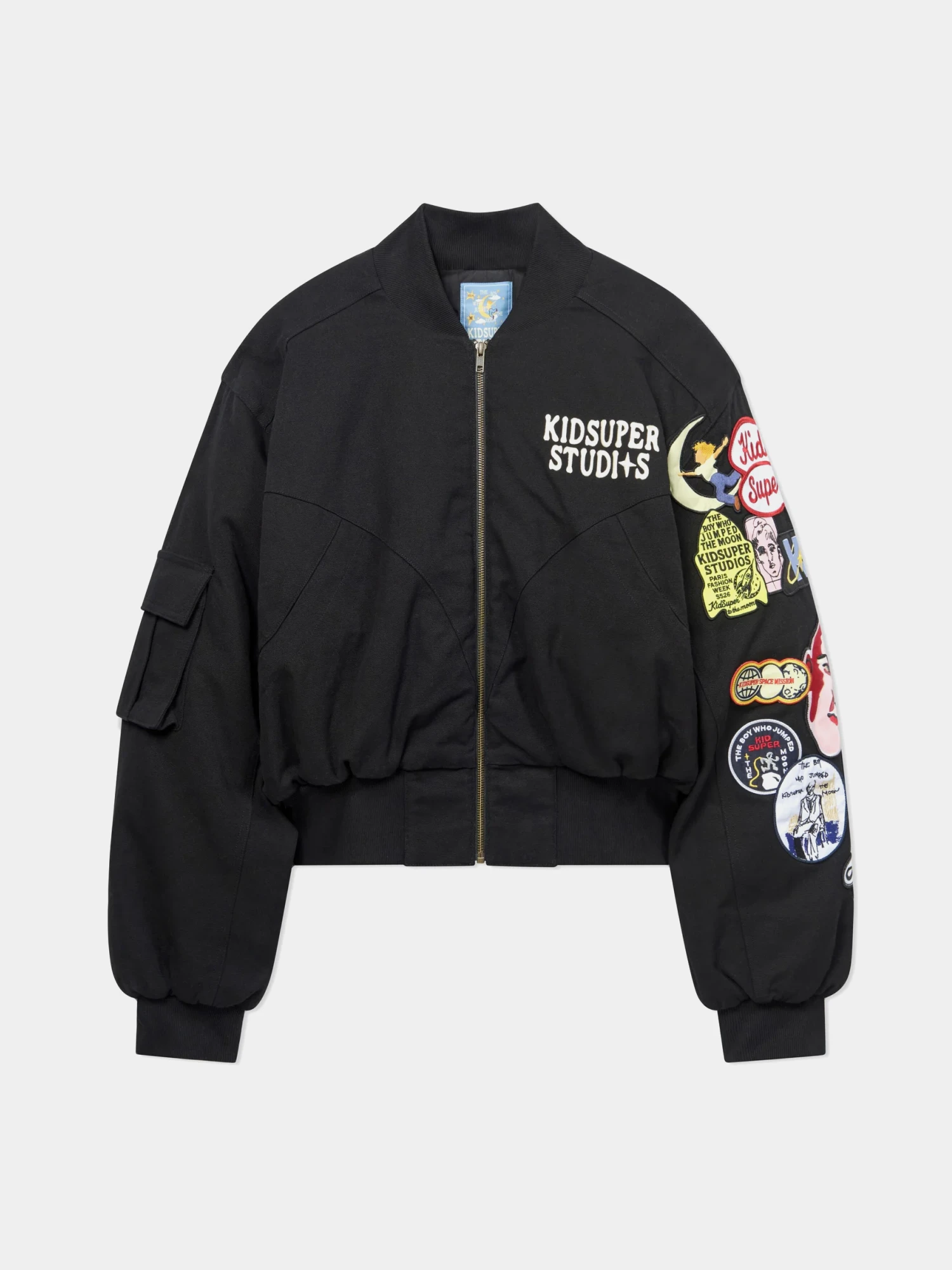 Бомбер KidSuper Patches Bomber Jacket Black