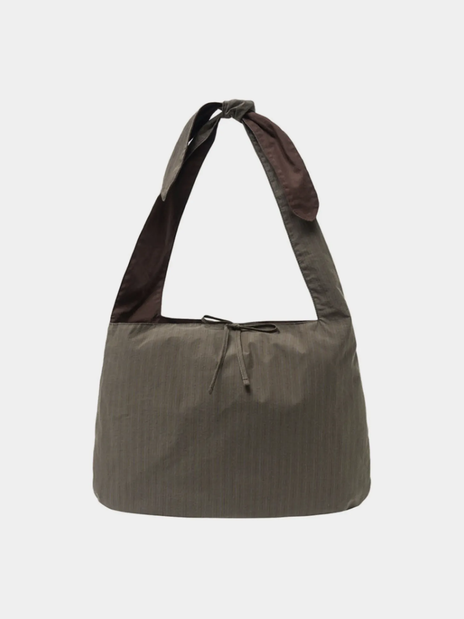 Сумка AMOMENTO Stripe Large Shoulder Brown