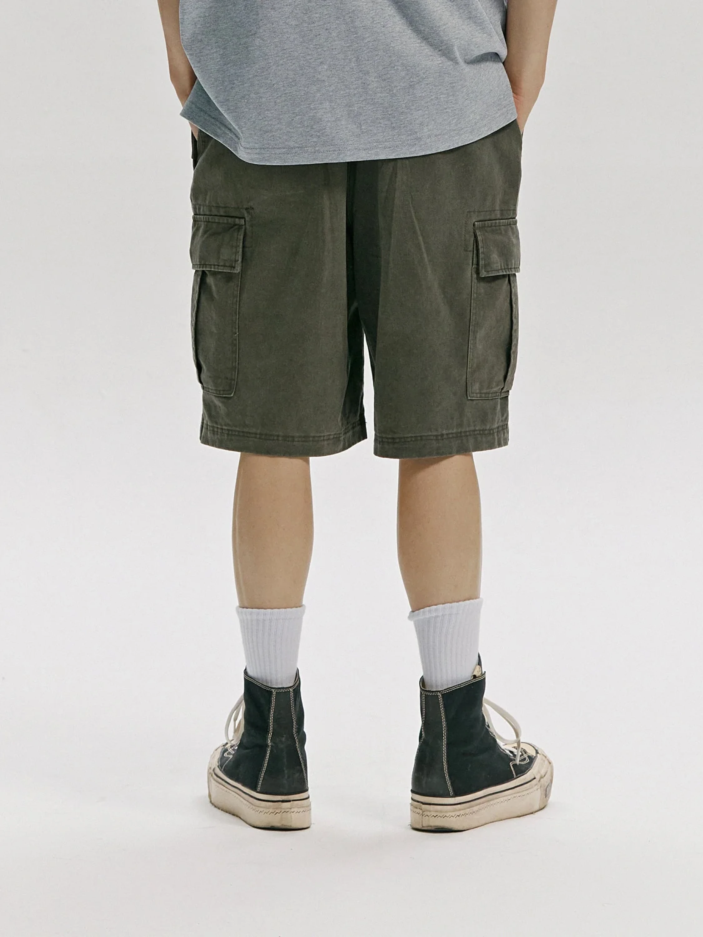 Шорты FrizmWORKS Faded Cotton Cargo Olive