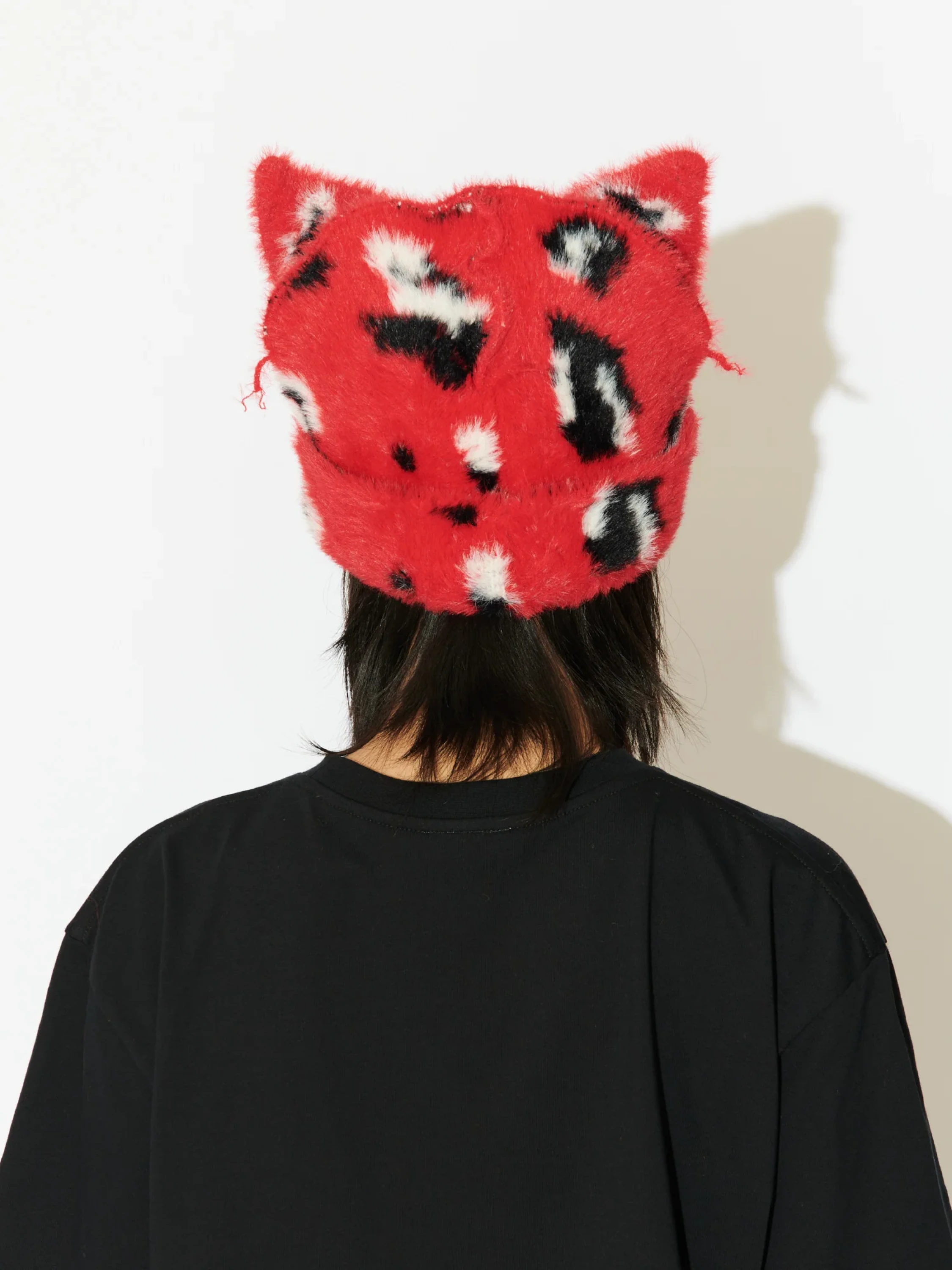 Шапка Charles Jeffrey Loverboy Fluffy Chunky Ears Red