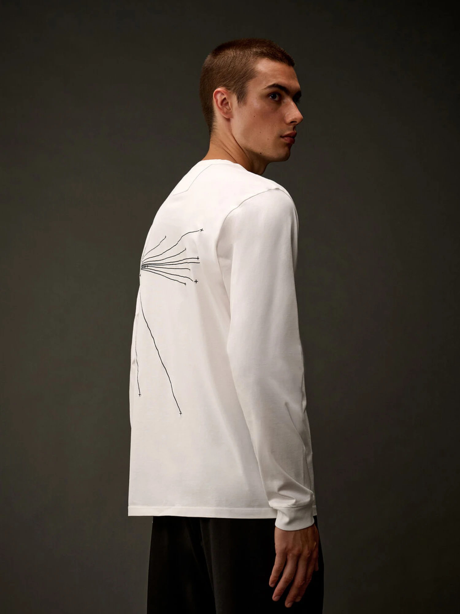 Лонгслив C.P. Company Metropolis Series Mercerized Gauze White