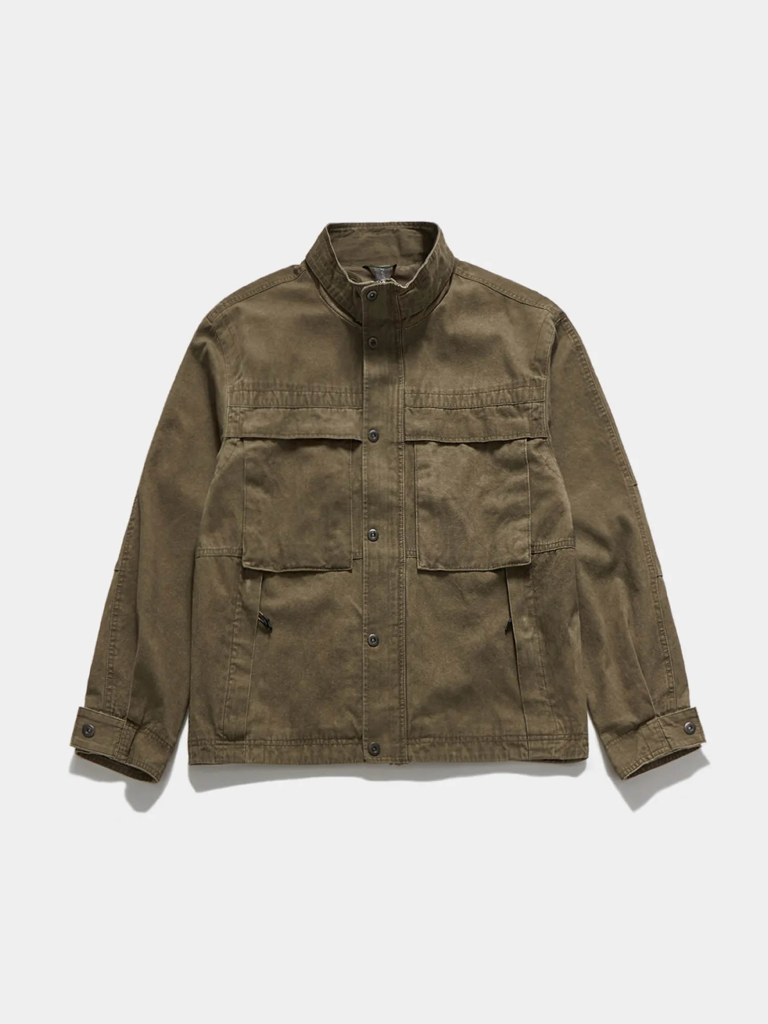 Овершот UNAFFECTED Stand Collar Washed Dusty Beige