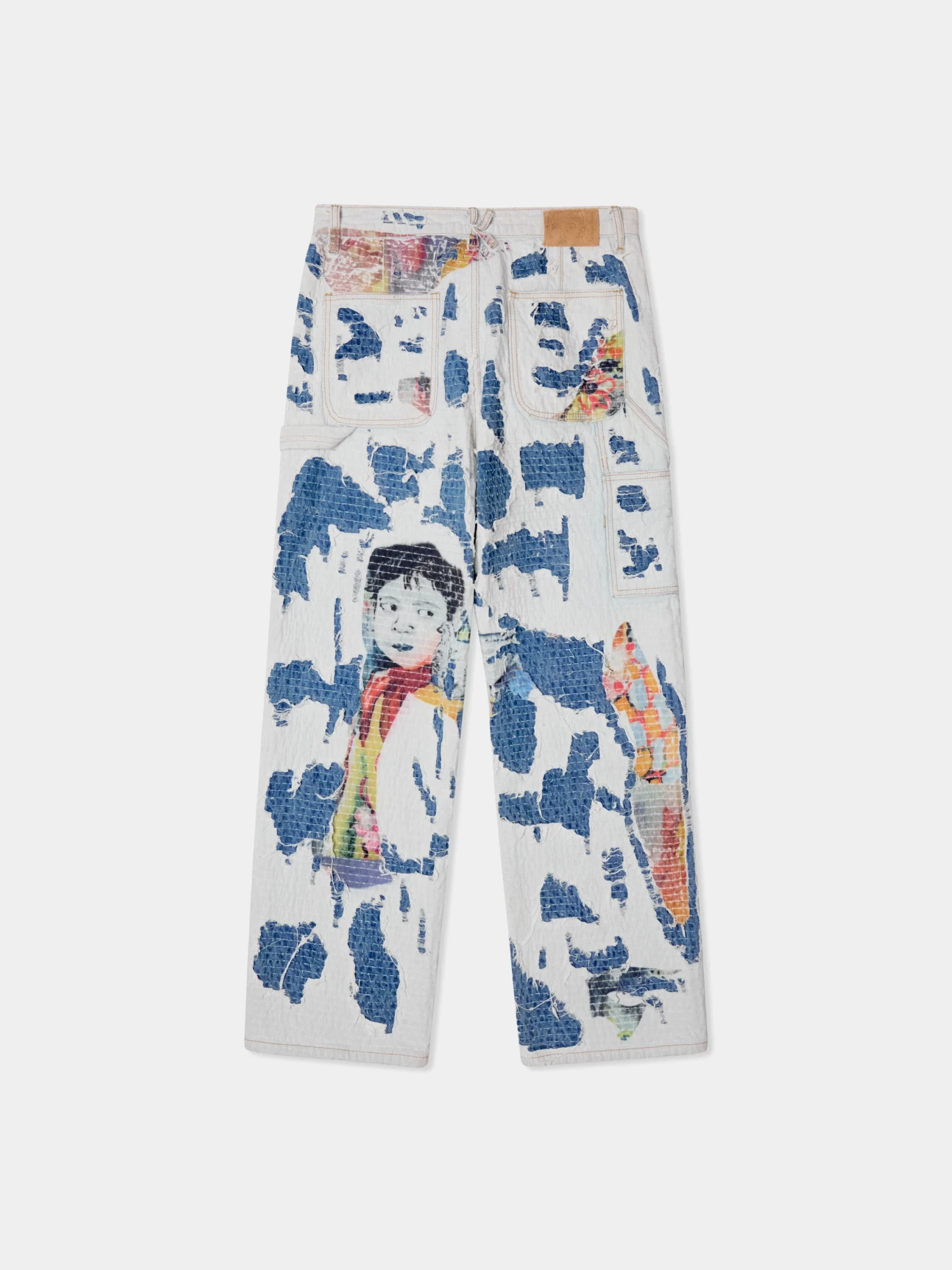 Джинсы KidSuper Boro Stitched Double Knee Multi