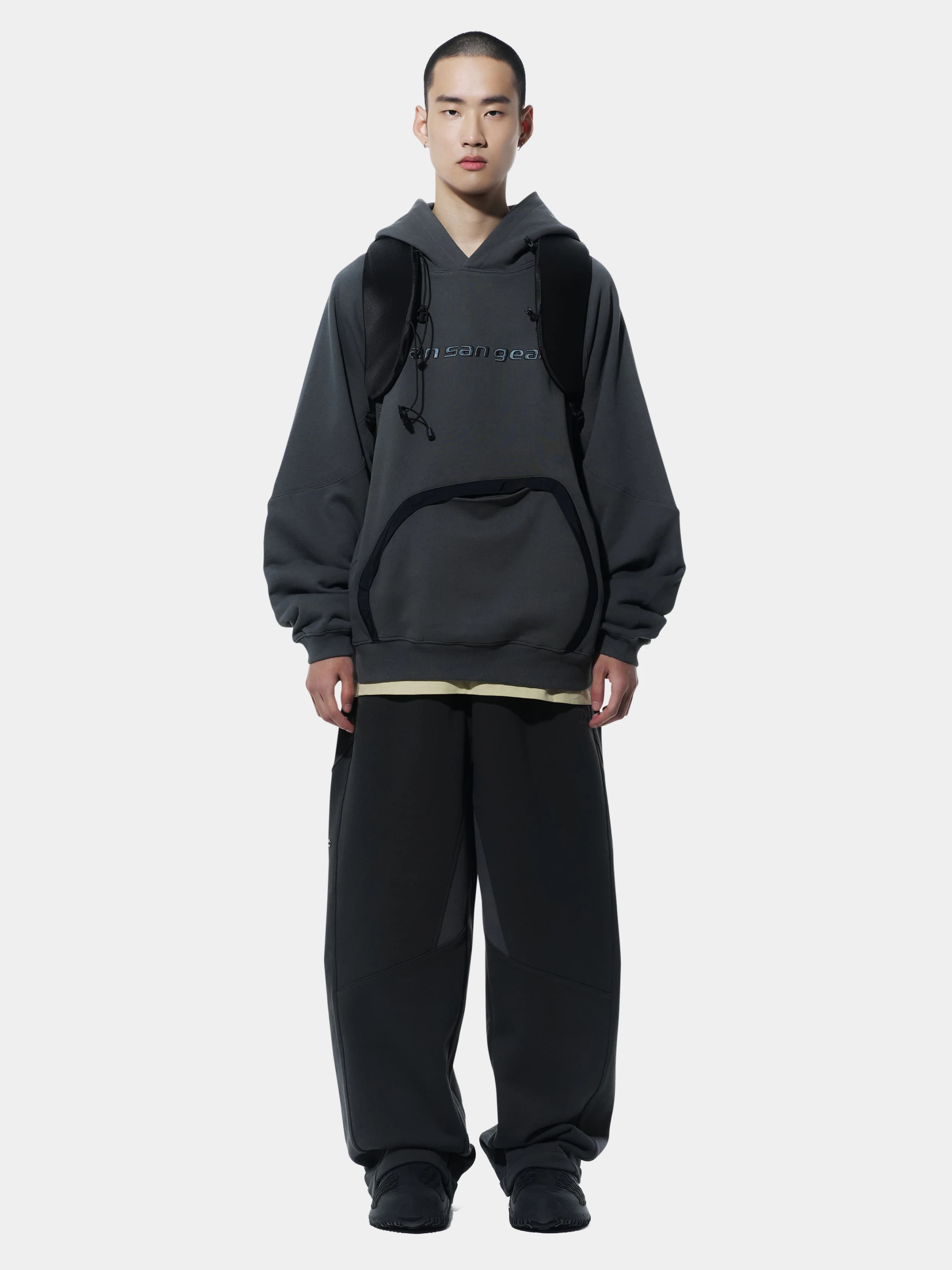 Худи SAN SAN GEAR Nylon Pocket Hoodie Dark Grey